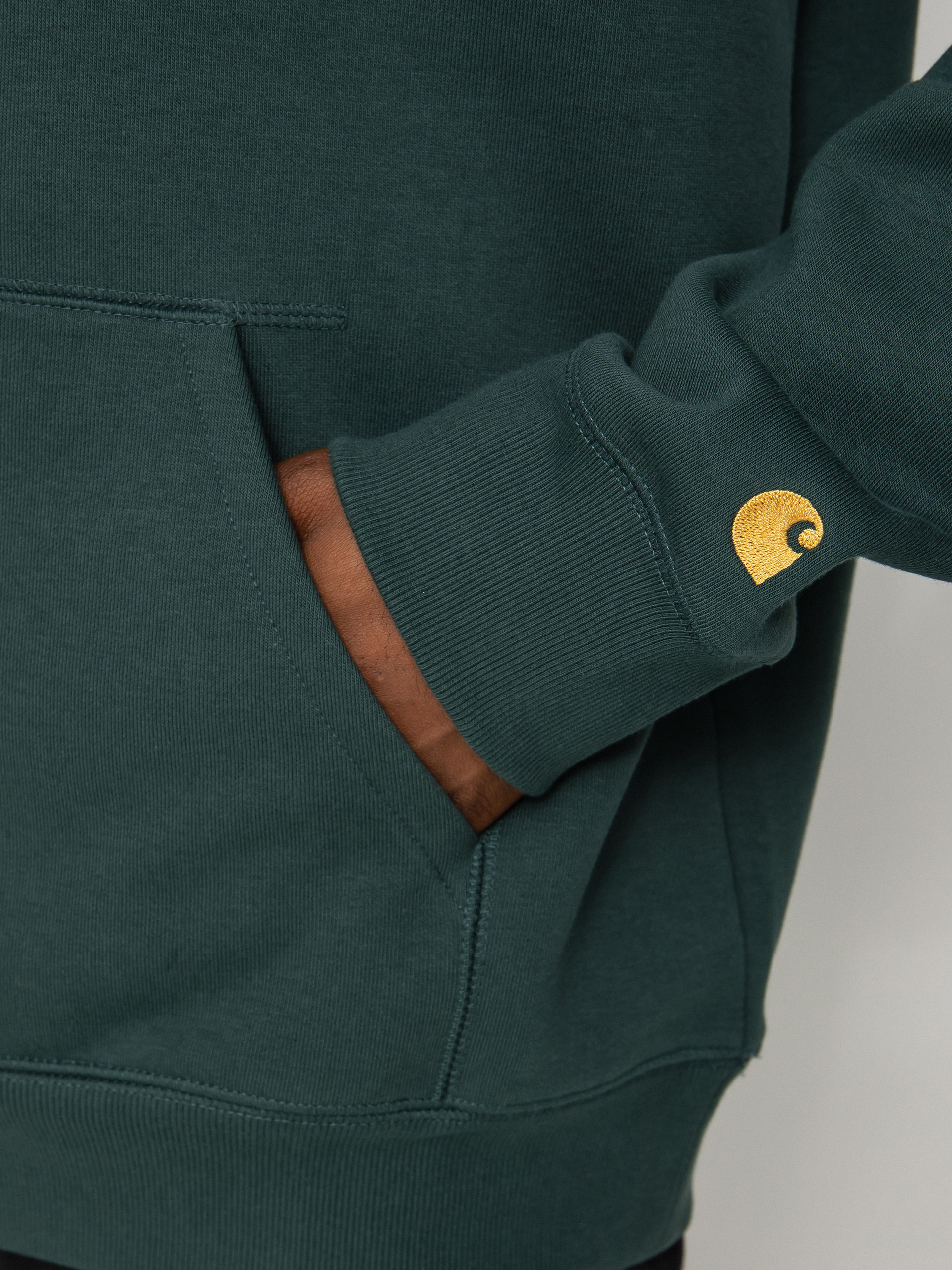 Bluza z kapturem Carhartt WIP Chase HD (juniper/gold)