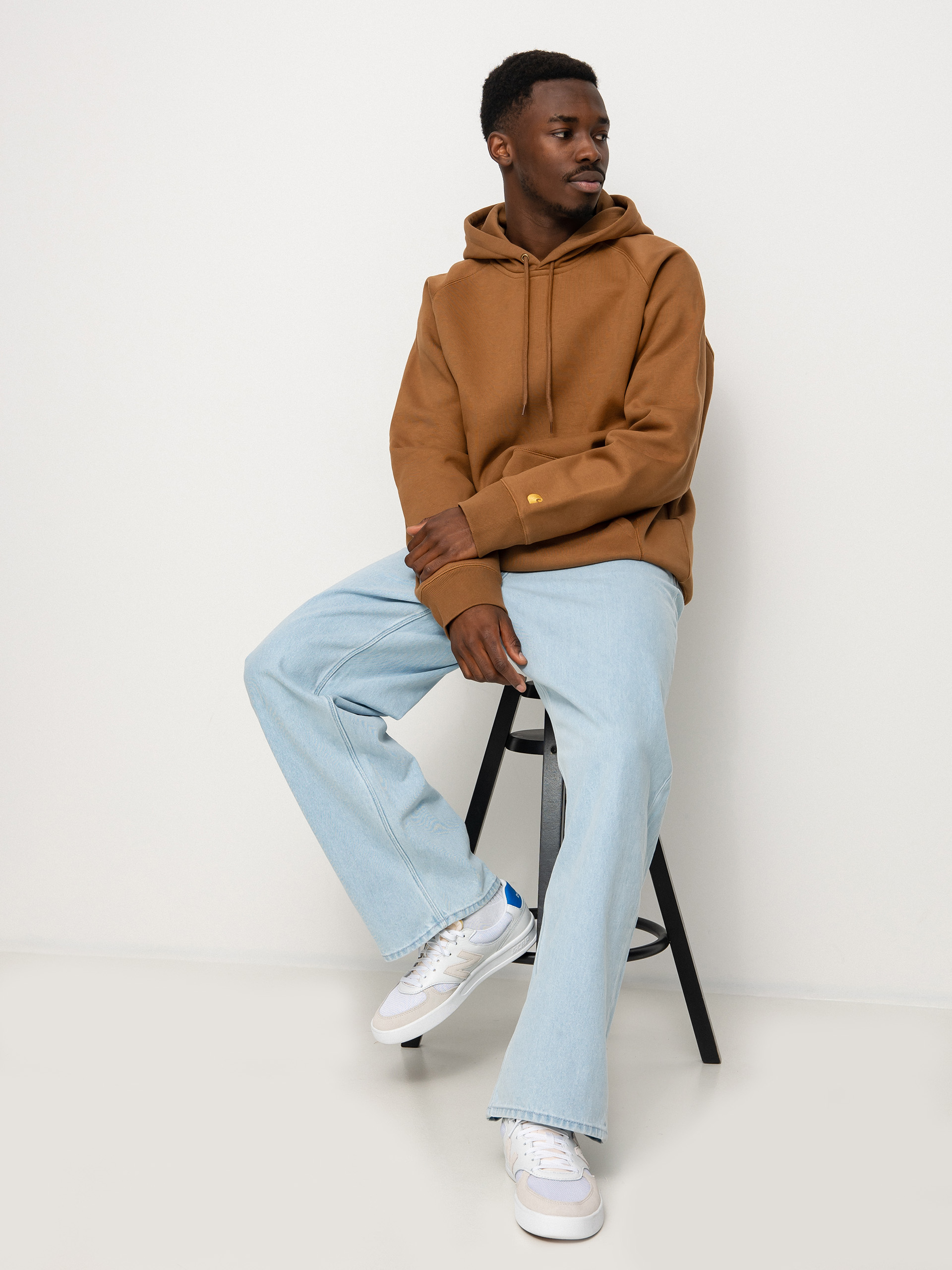 Bluza z kapturem Carhartt WIP Chase HD (hamilton brown/gold)