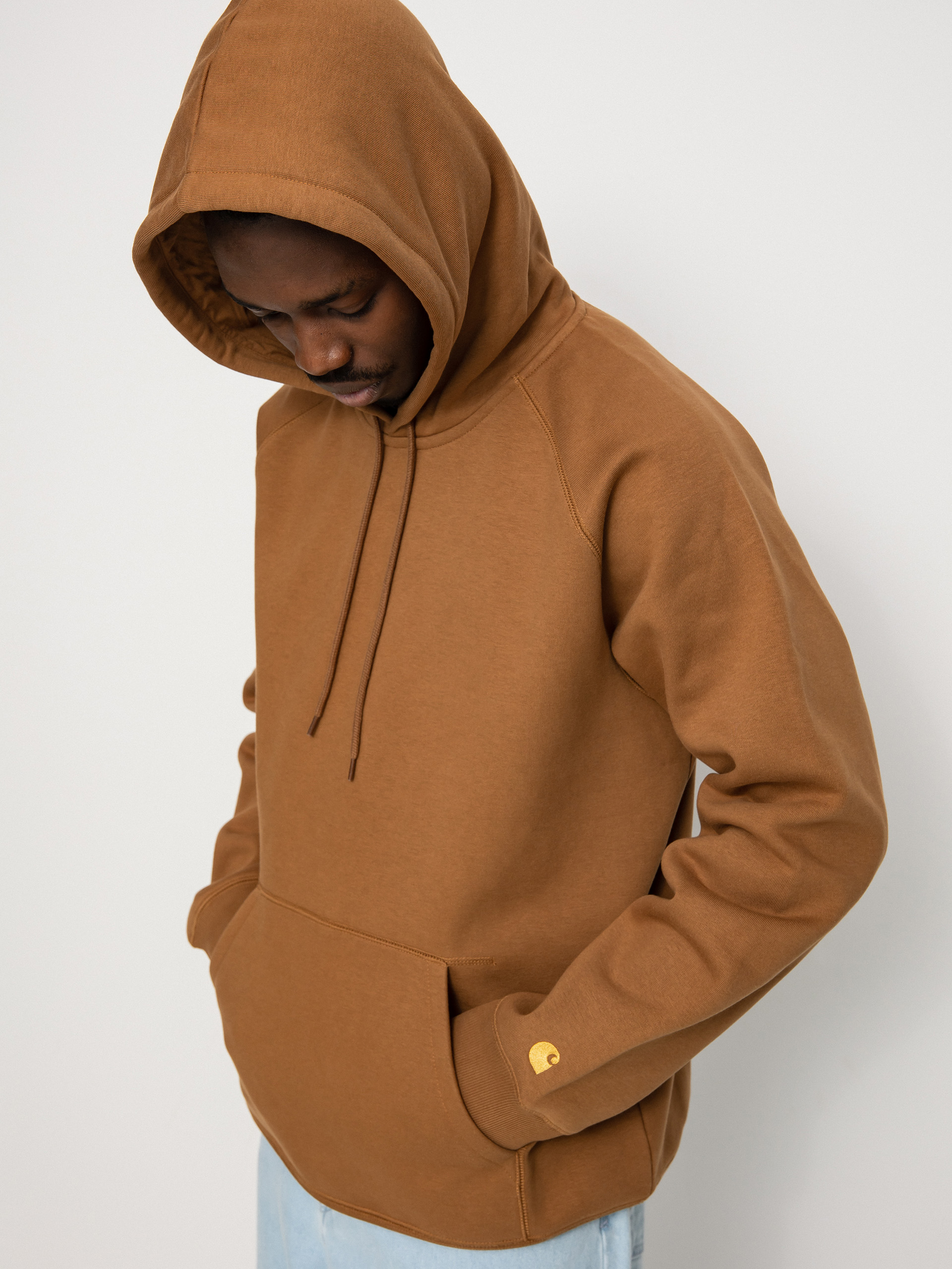 Bluza z kapturem Carhartt WIP Chase HD (hamilton brown/gold)