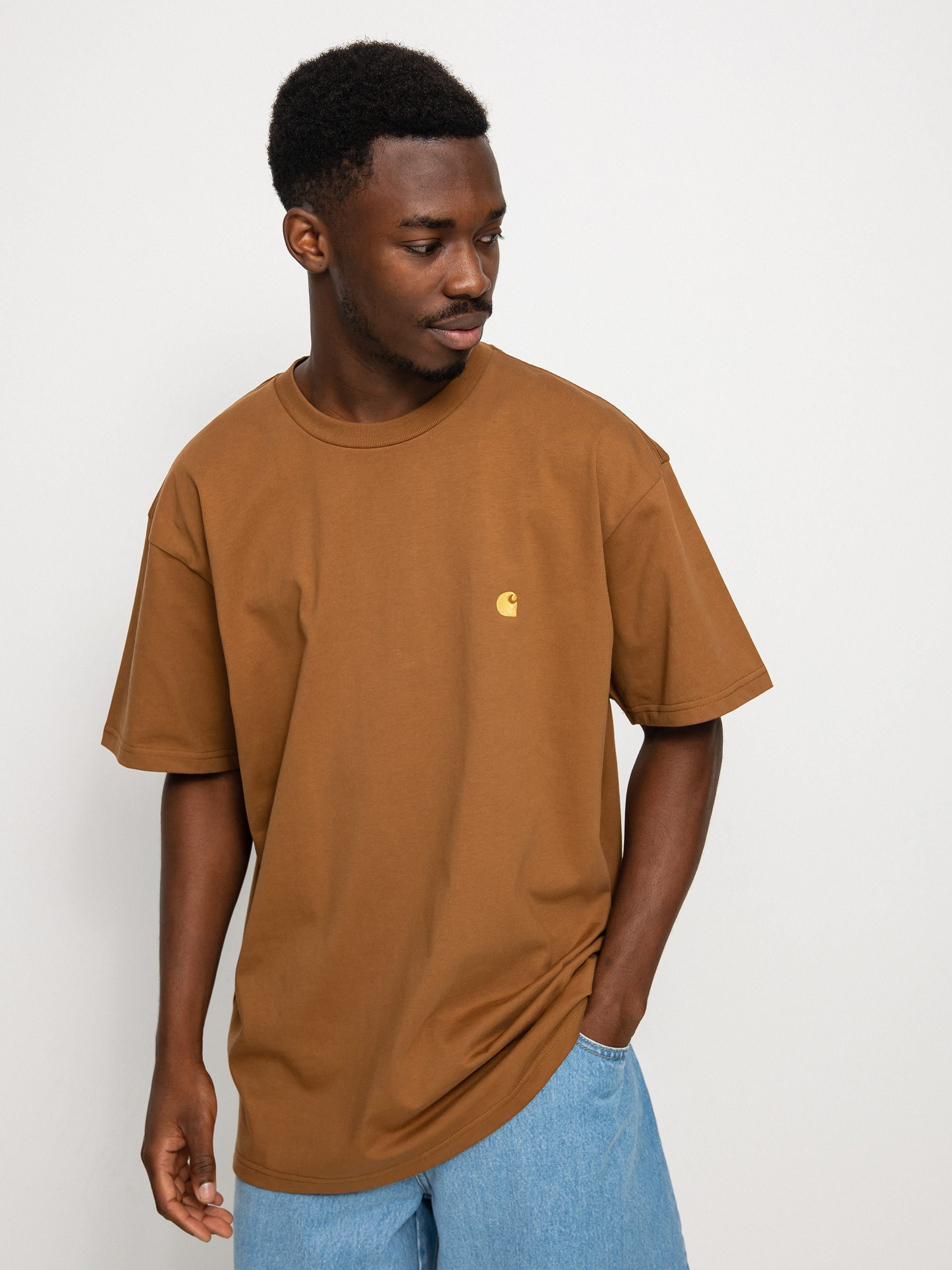 T-shirt Carhartt WIP Chase (hamilton brown/gold)