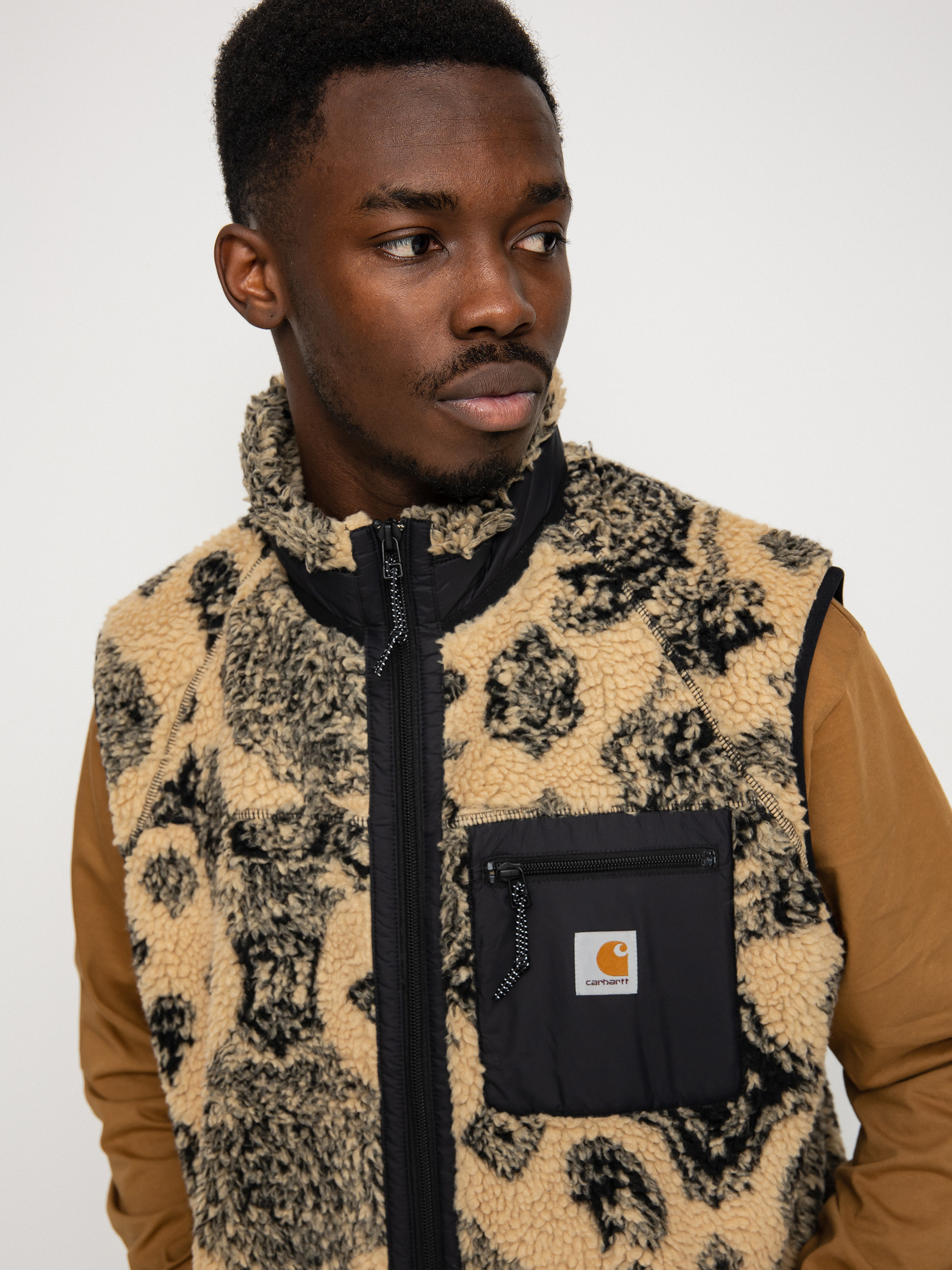 Kamizelka Carhartt WIP Prentis Liner (verse jacquard/dusty h brown/soot/black)