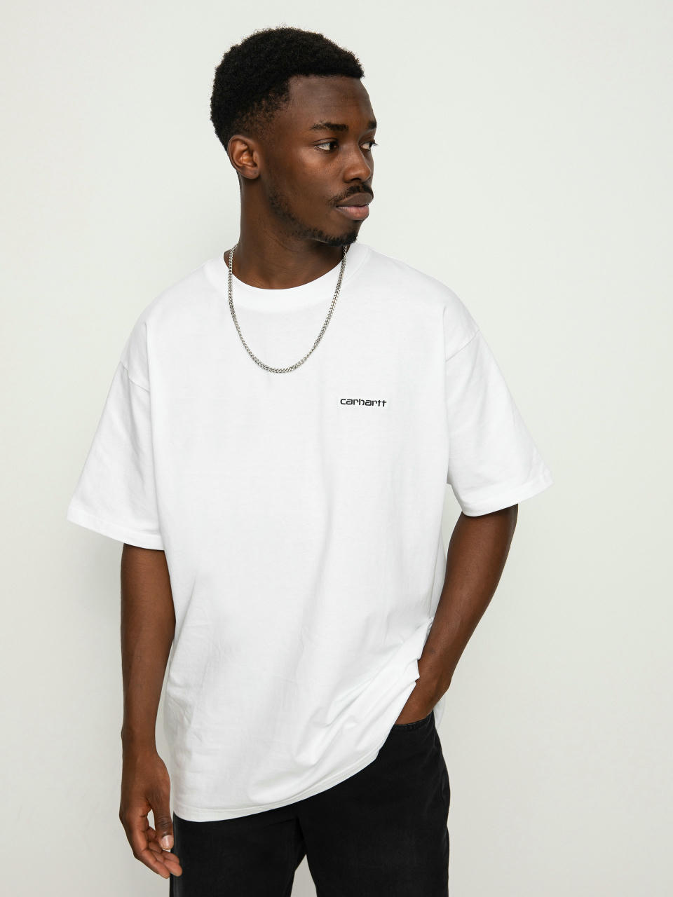 T-shirt Carhartt WIP Script Embroidery (white/black)