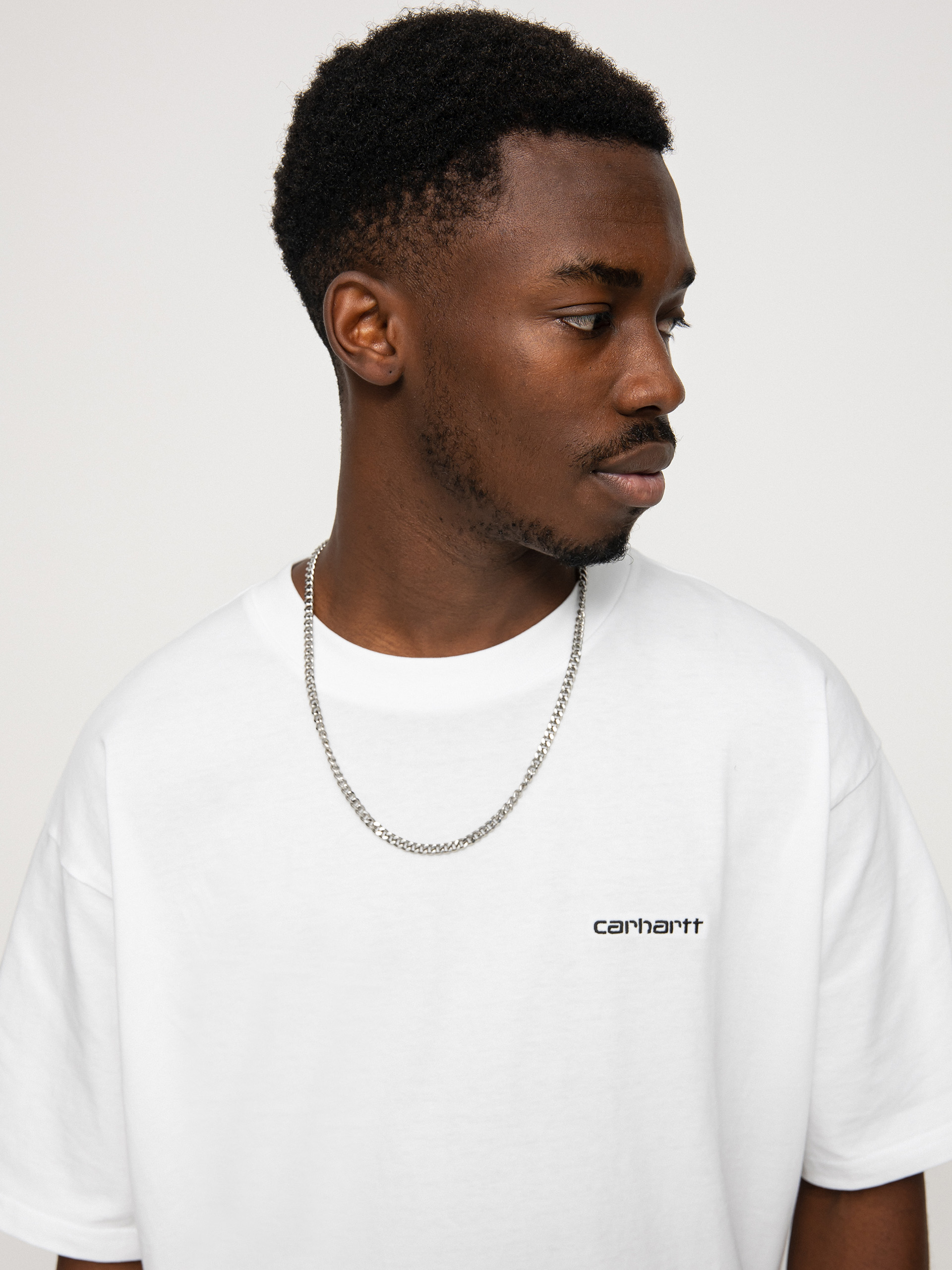 ★ドイツ発*carhartt WIP*新作*Label Script Tシャツ/WHITE★ T-shirt Carhartt WIP Label Script - biały (white)