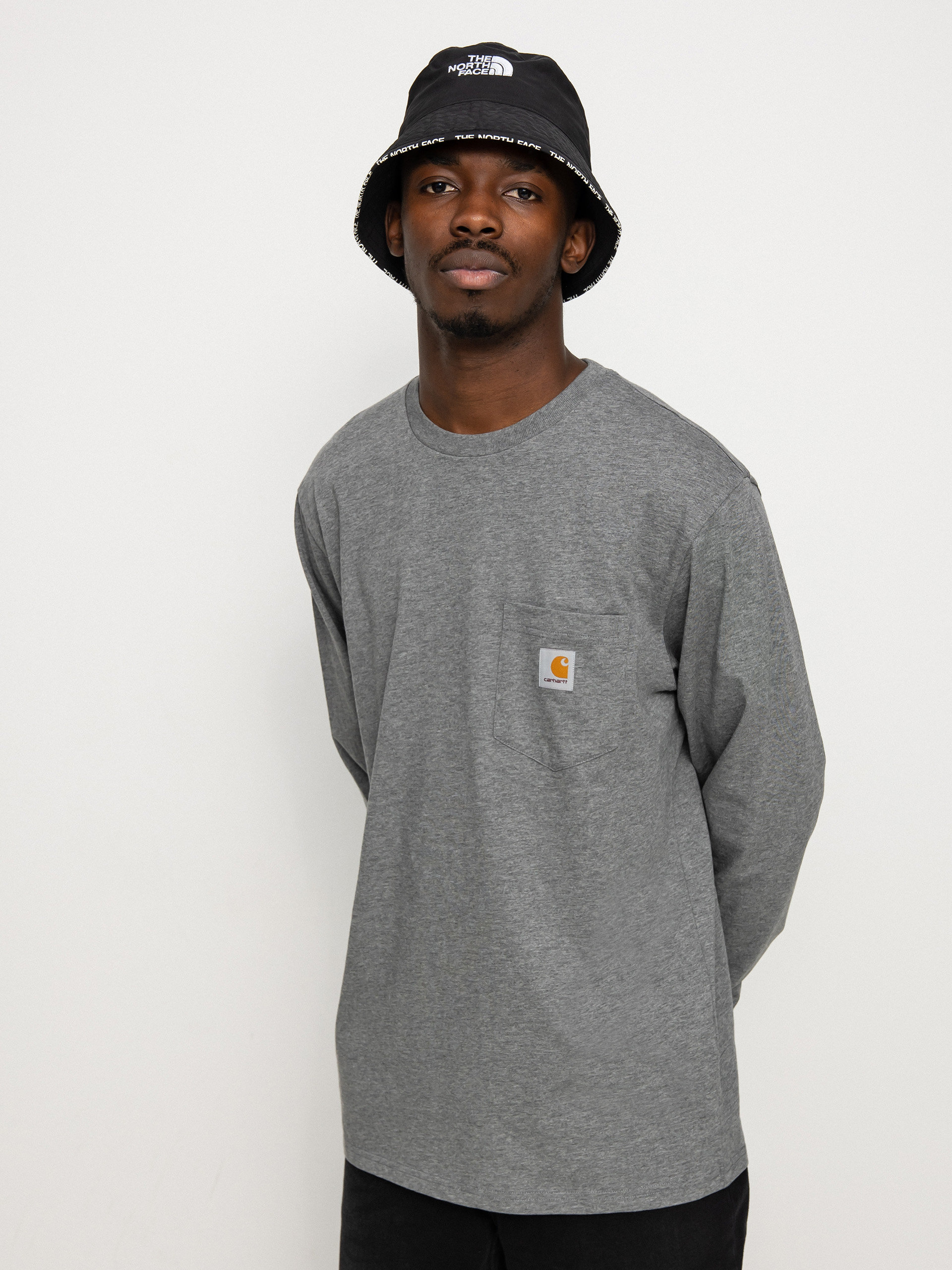 Longsleeve Carhartt WIP Pocket (dark grey heather)