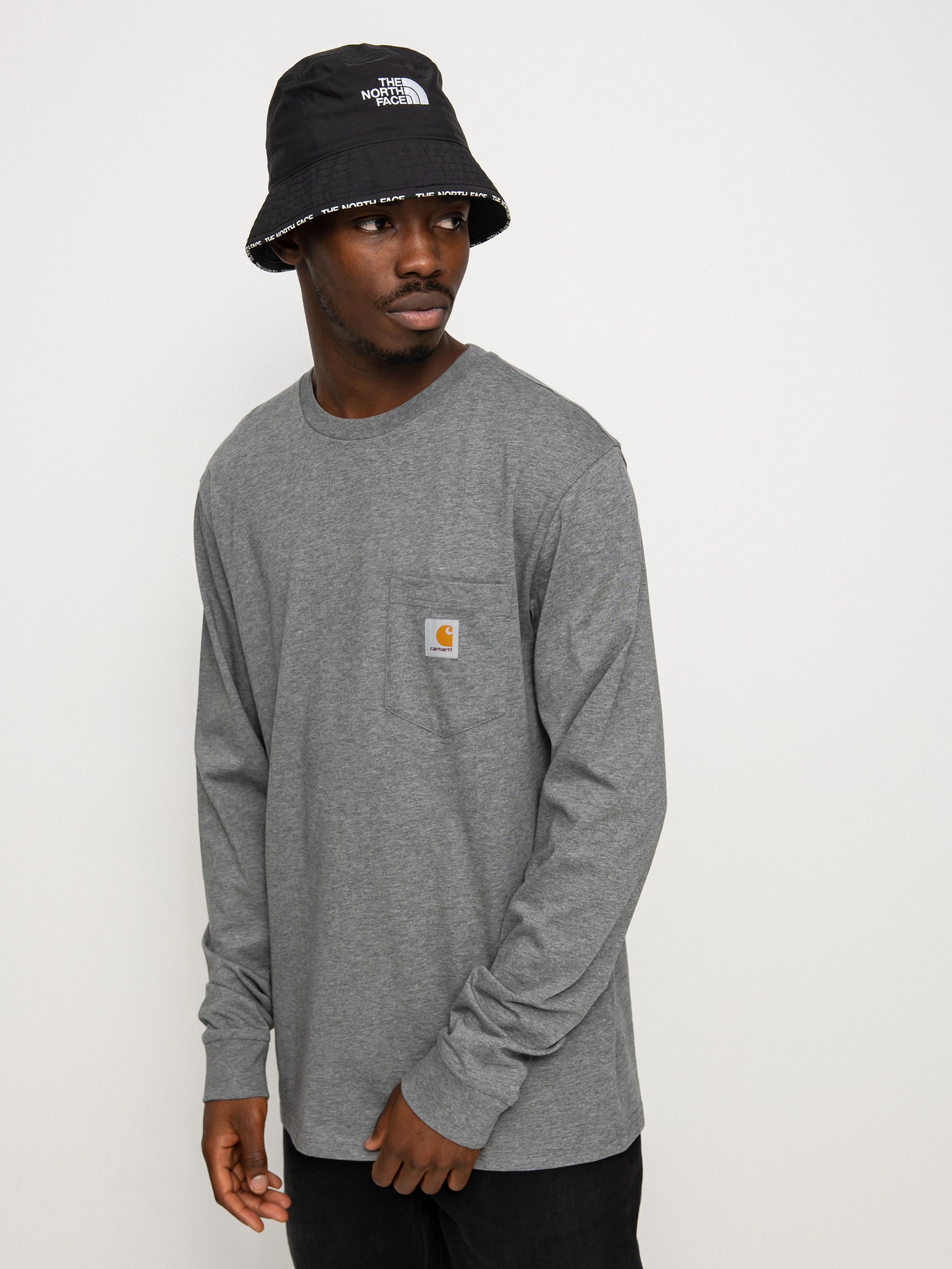 Longsleeve Carhartt WIP Pocket (dark grey heather)