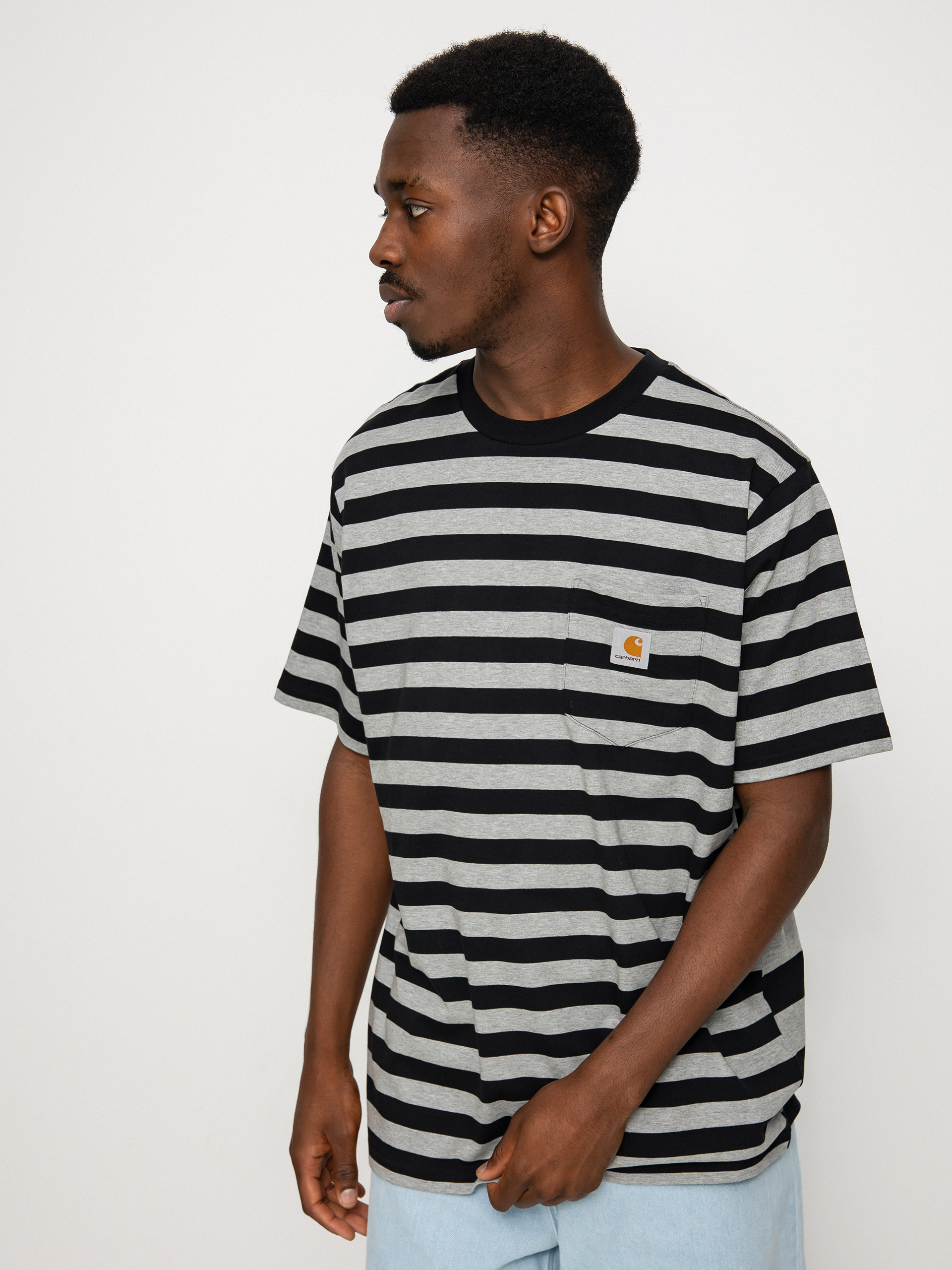 T-shirt Carhartt WIP Merrick Pocket (merrick stripe/black/grey heather)