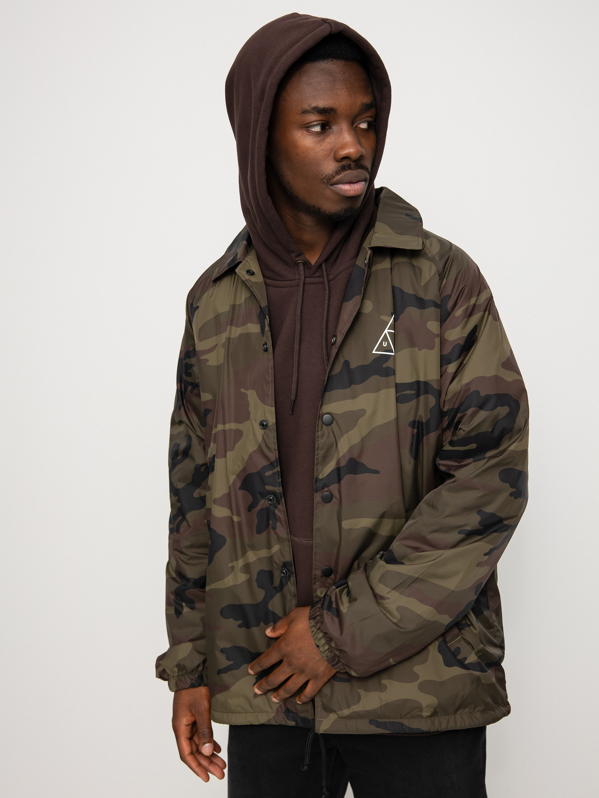 Kurtka HUF Essentials Triple Triangle Coaches (woodland)