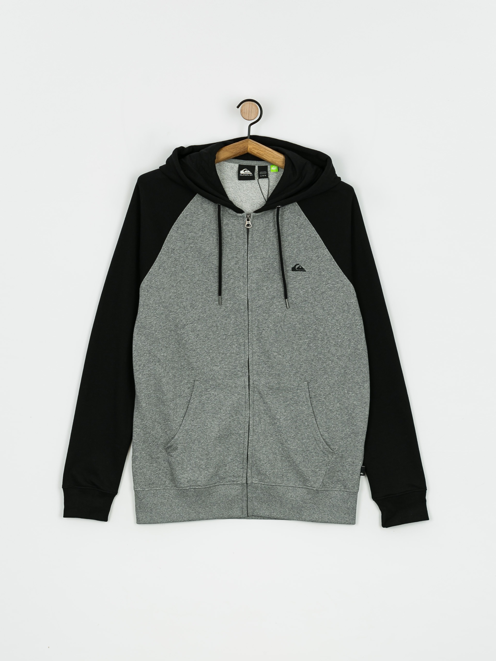 Bluza z kapturem Quiksilver Essentials Raglan ZHD (light grey h/black)