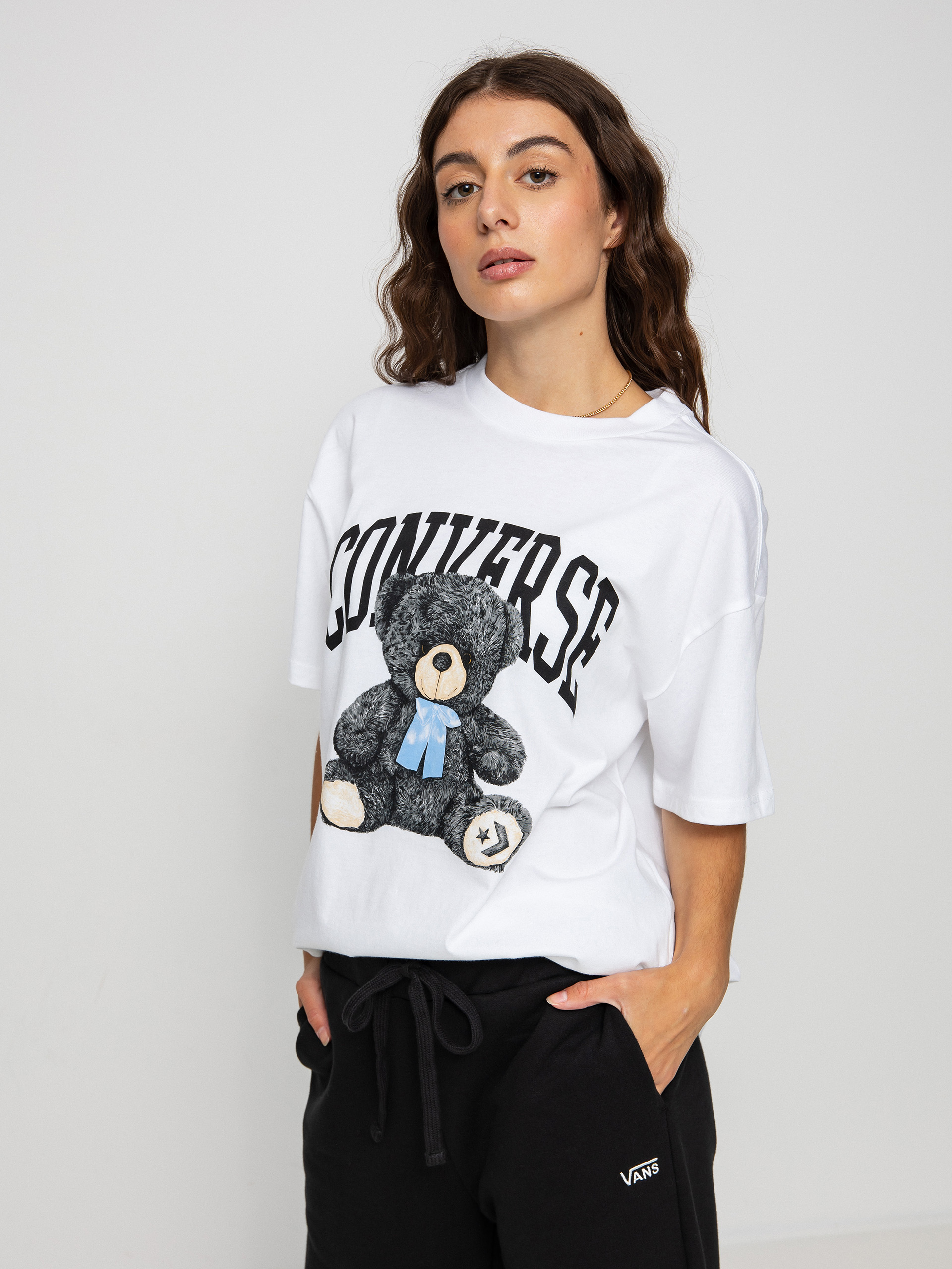 T-shirt Converse Oversized Teddy Bear Wmn (white)