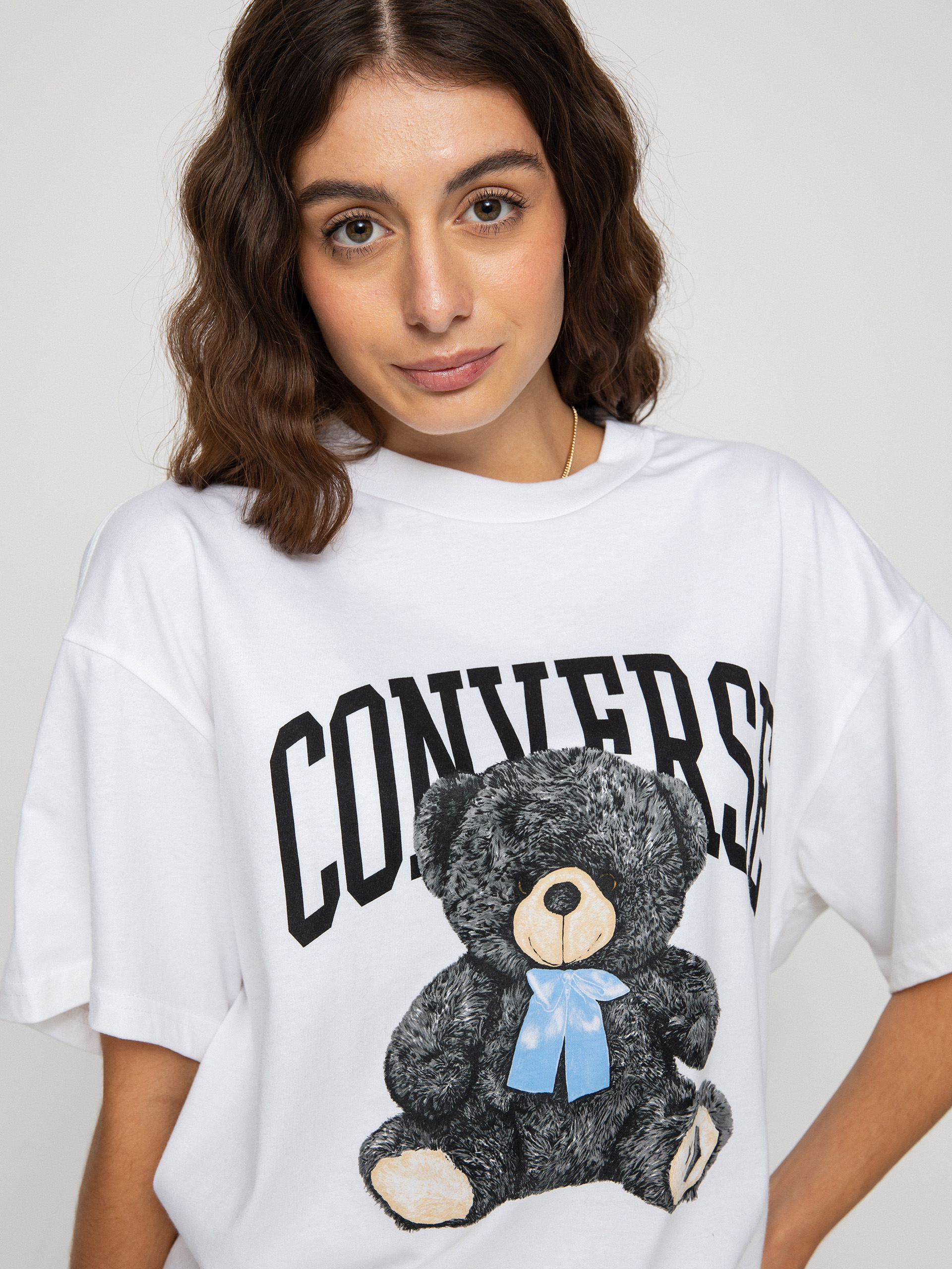 T-shirt Converse Oversized Teddy Bear Wmn (white)