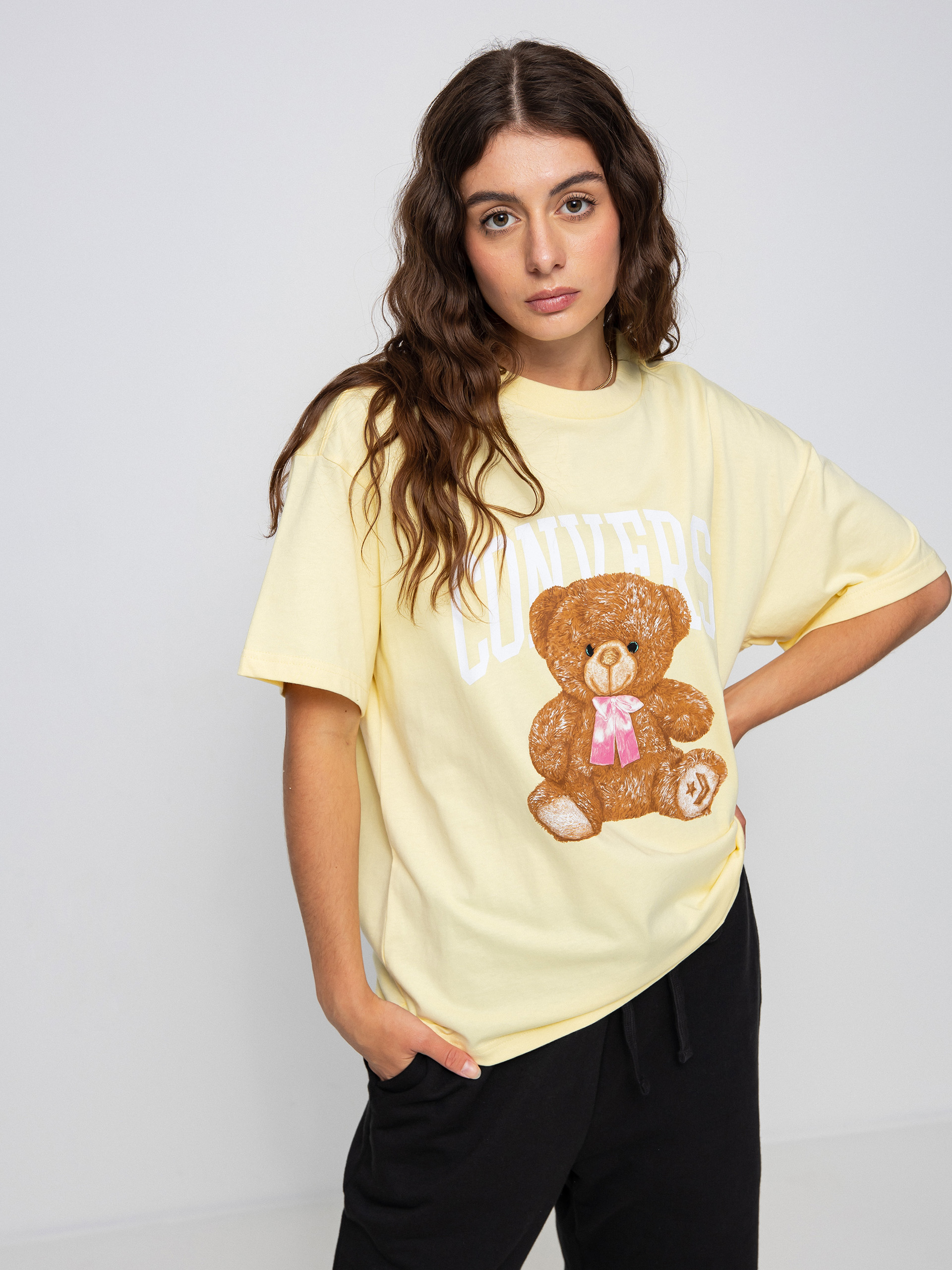 T-shirt Converse Oversized Teddy Bear Wmn (soft sunshine)
