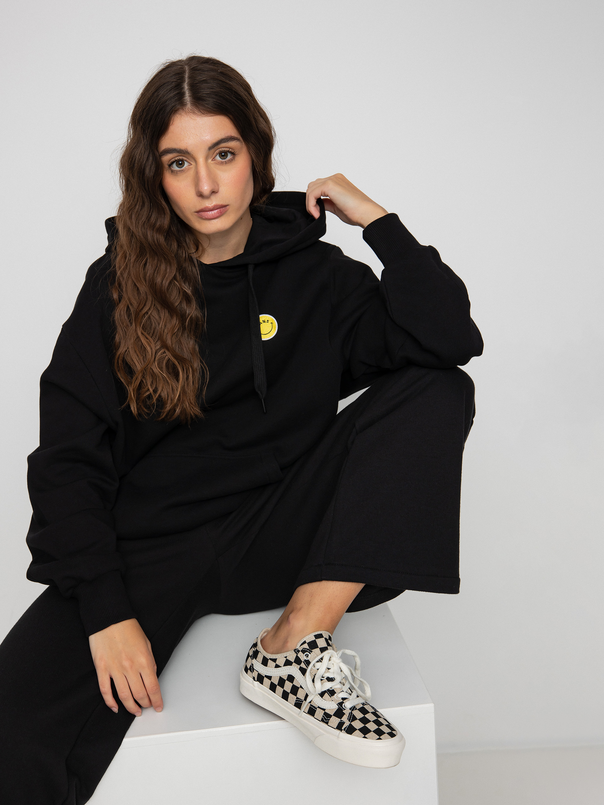 Bluza z kapturem Vans Mar Mar Ls HD Wmn (radically happy black)