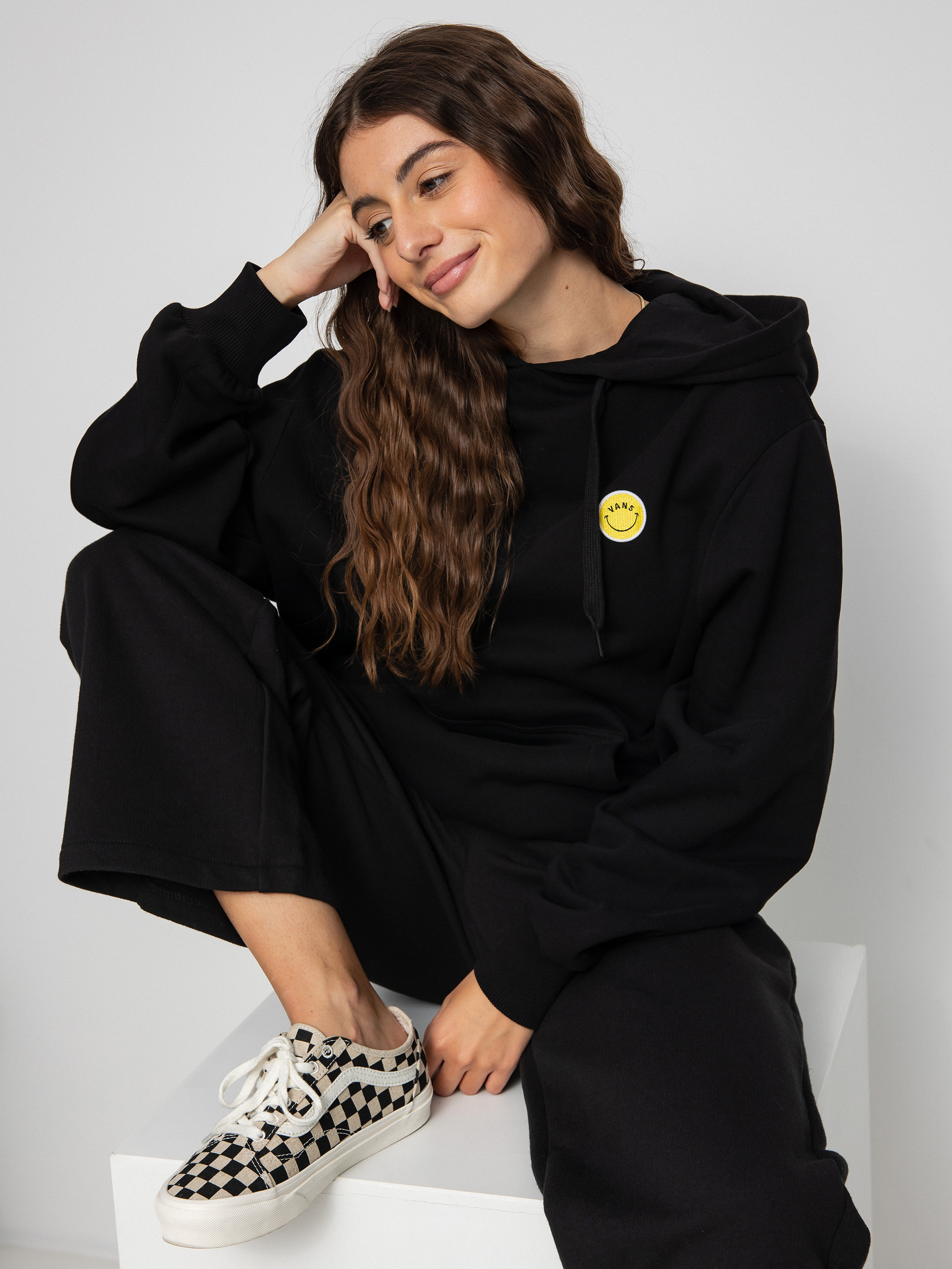 Bluza z kapturem Vans Mar Mar Ls HD Wmn (radically happy black)