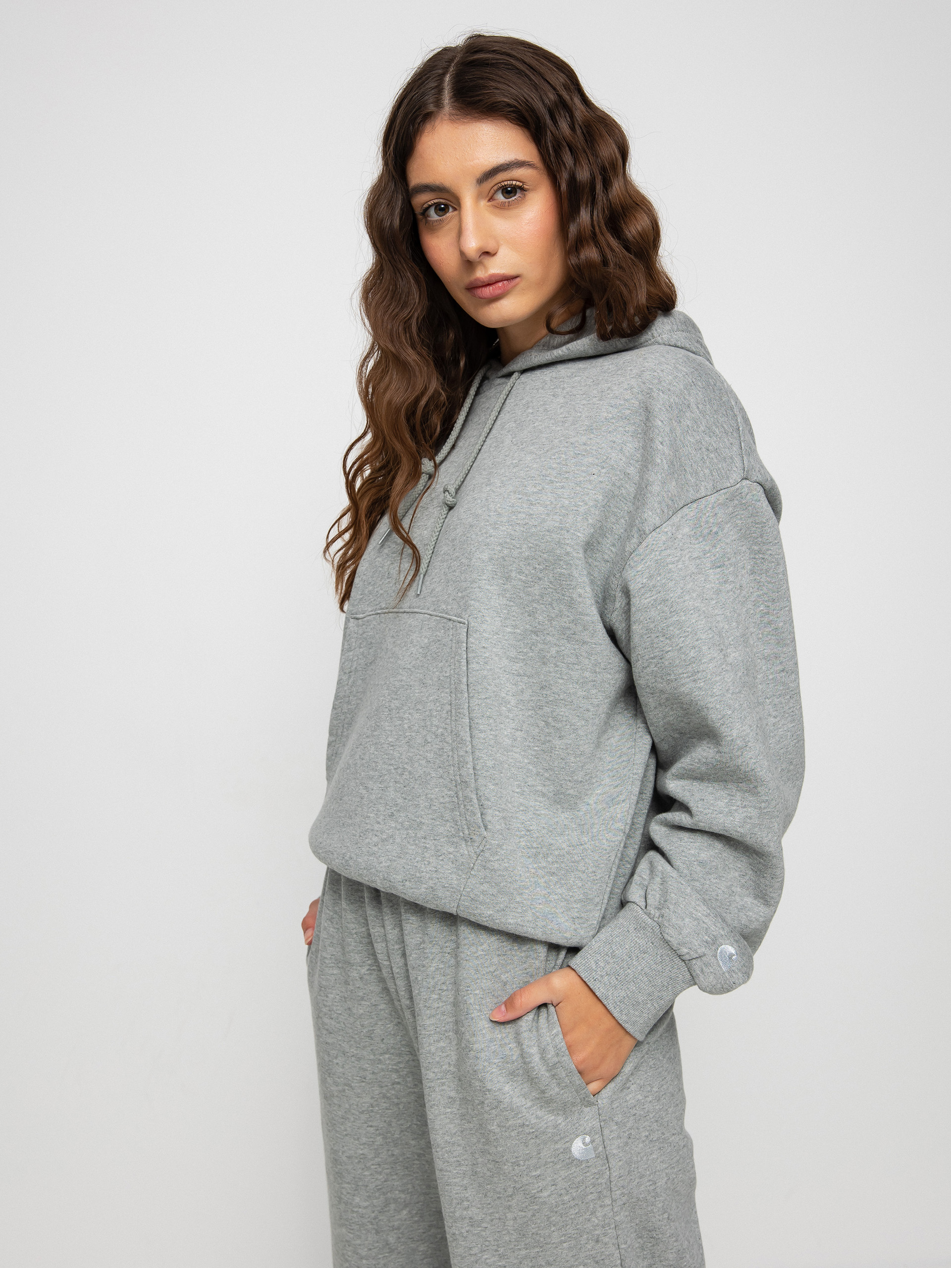 Bluza z kapturem Carhartt WIP Casey HD Wmn (grey heather/silver)