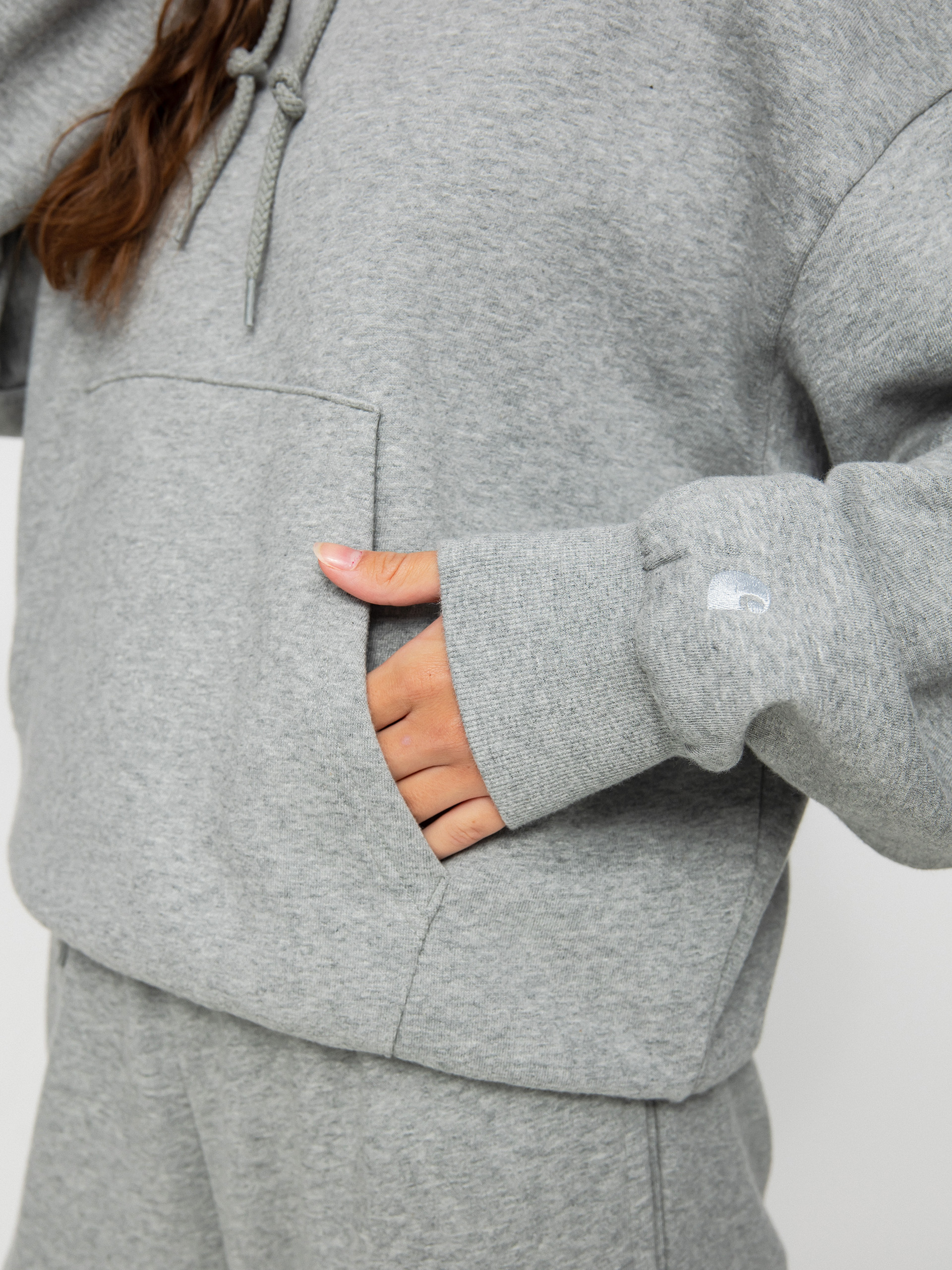 Bluza z kapturem Carhartt WIP Casey HD Wmn (grey heather/silver)
