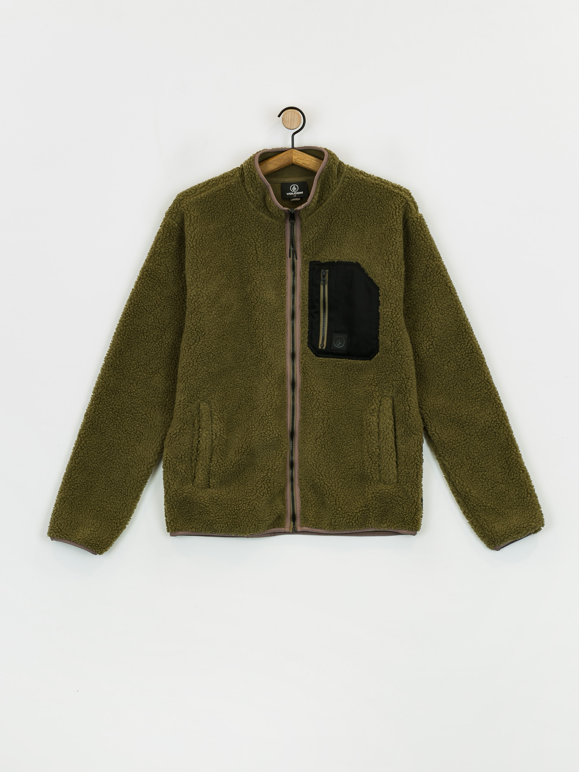 Męski Polar Volcom Muzzer Fuzzar Zip (service green)