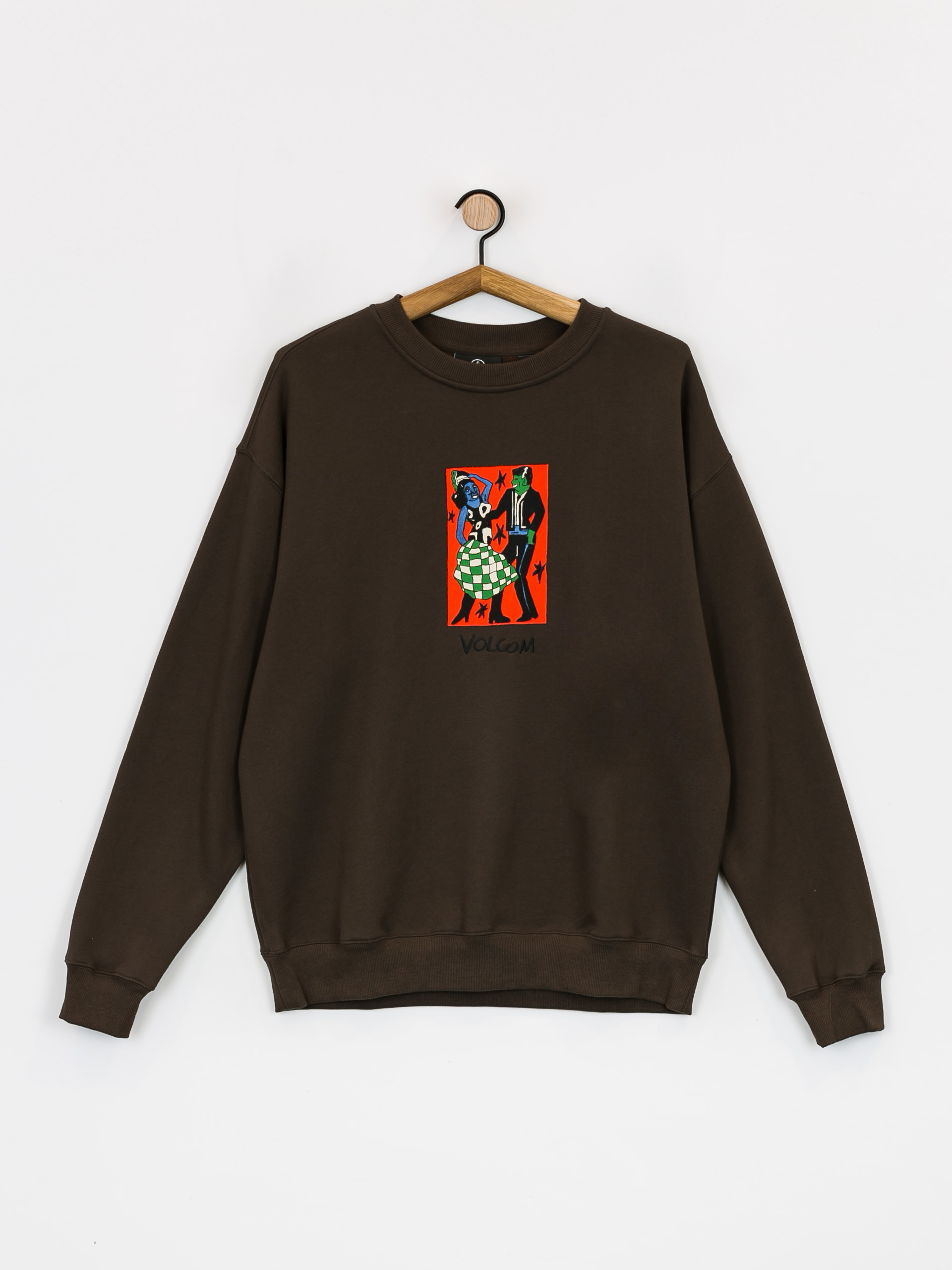 Bluza Volcom Fa Bob Mollema Crew (dark brown)