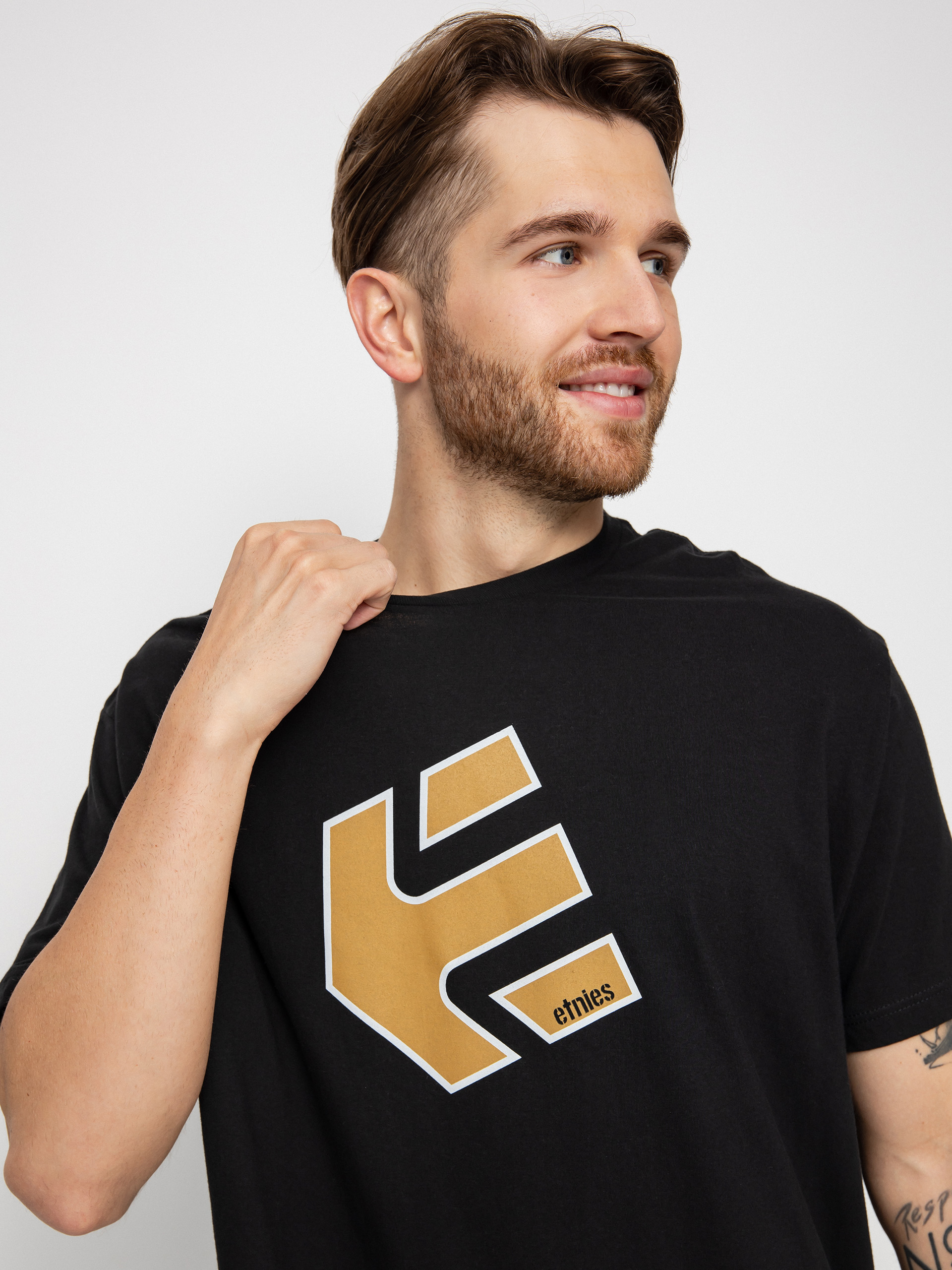 T-shirt Etnies Crank Ss Tee (black/brown)