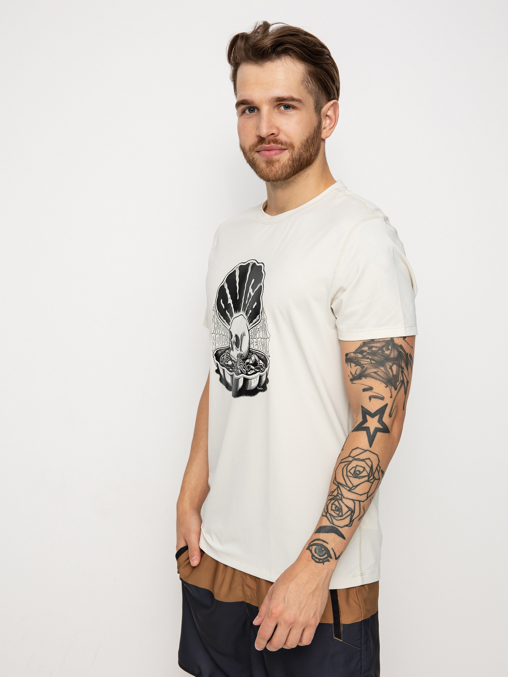 T-shirt RVCA Rvca Surf Shirt Prin (silver bleach)