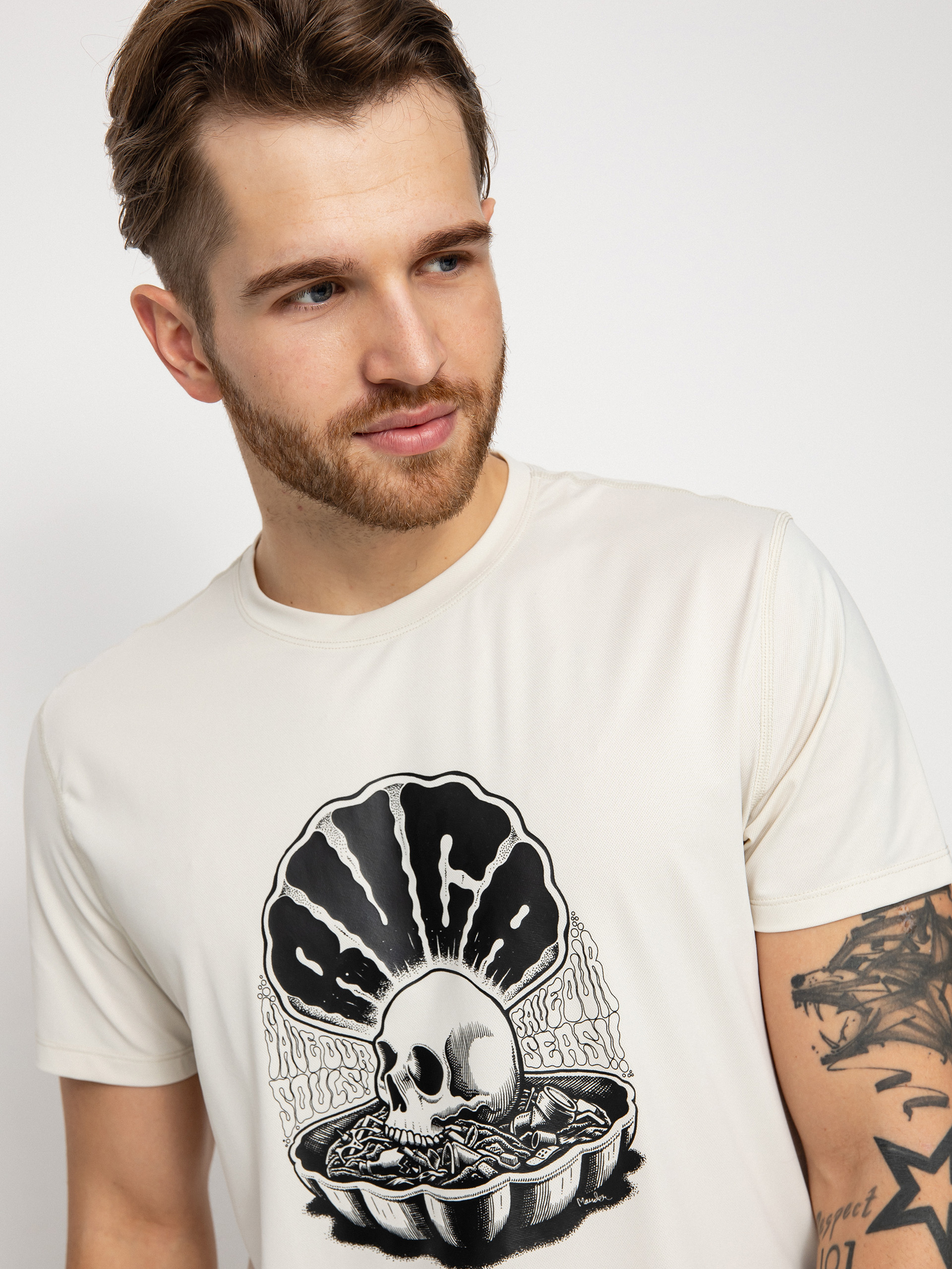 T-shirt RVCA Rvca Surf Shirt Prin (silver bleach)