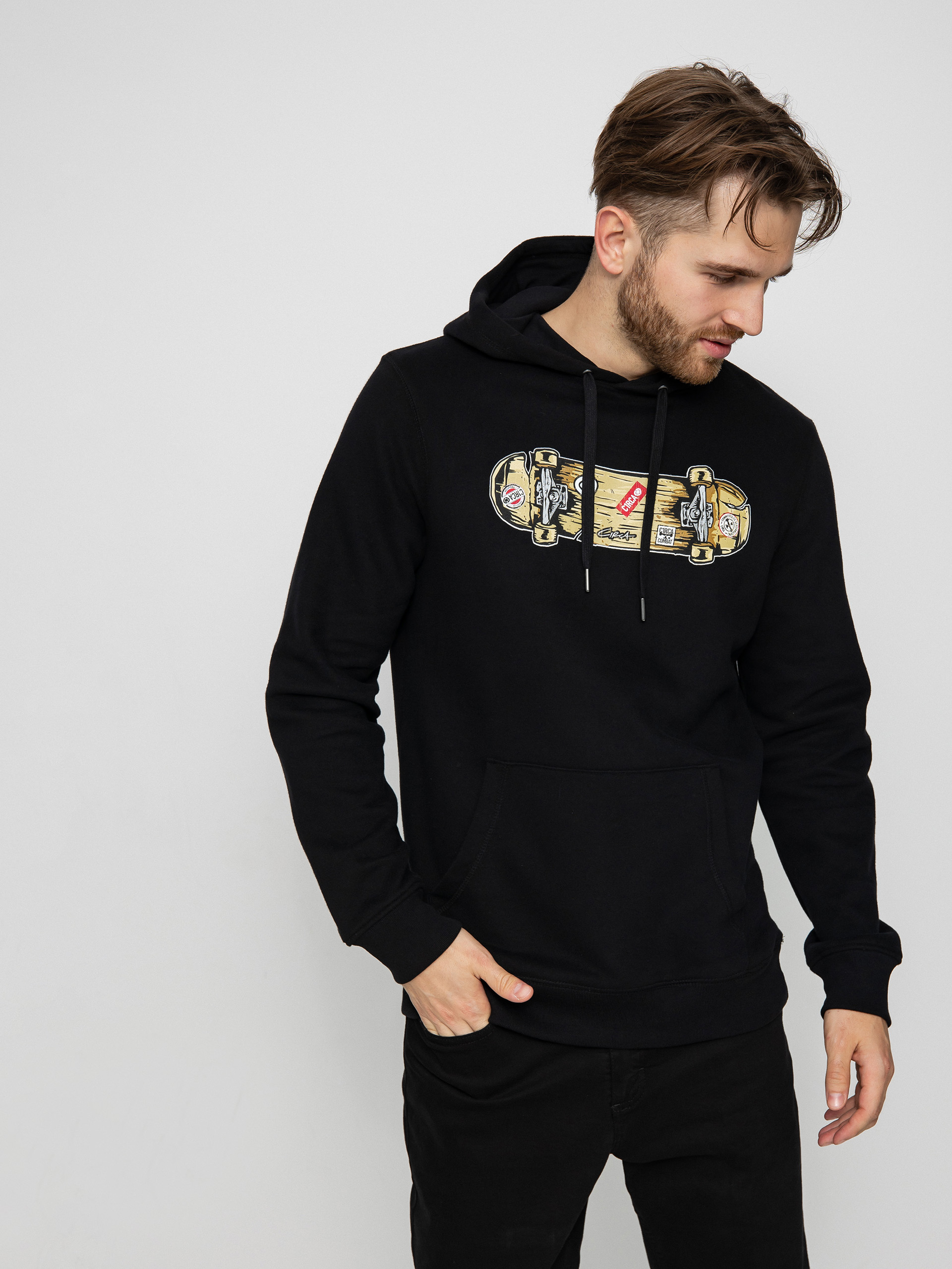 Bluza z kapturem Circa Skateboard HD (black)