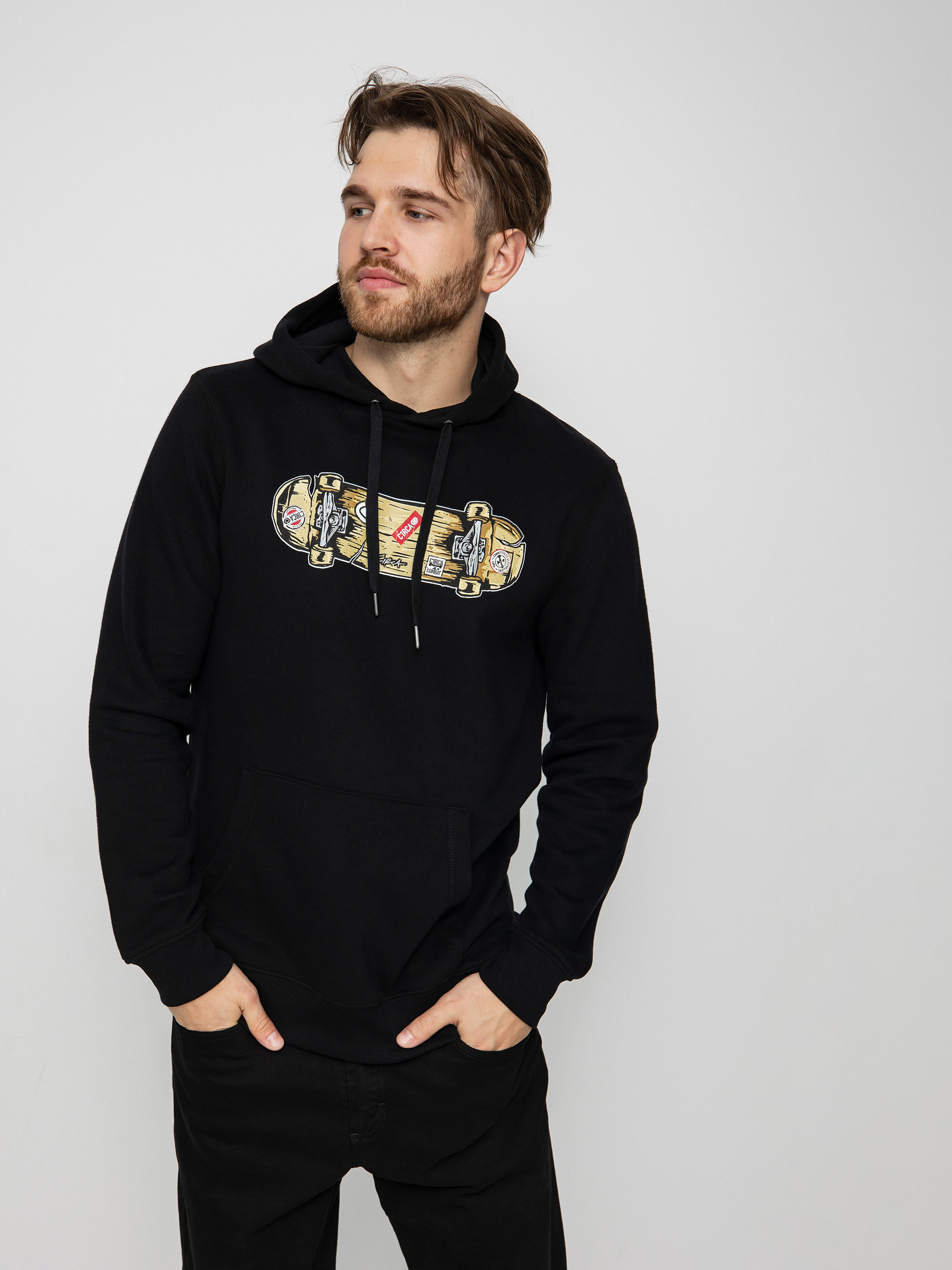 Bluza z kapturem Circa Skateboard HD (black)