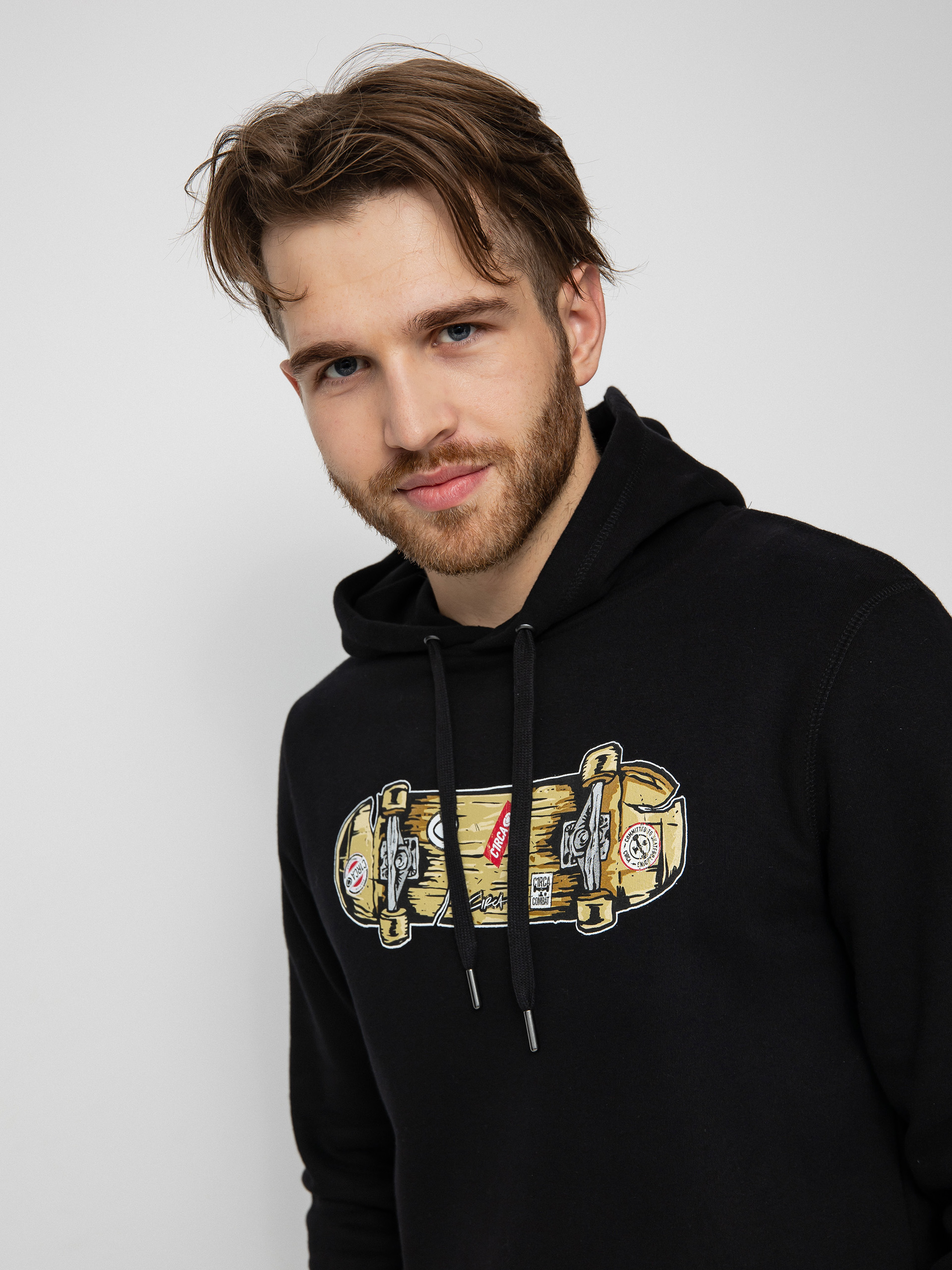 Bluza z kapturem Circa Skateboard HD (black)