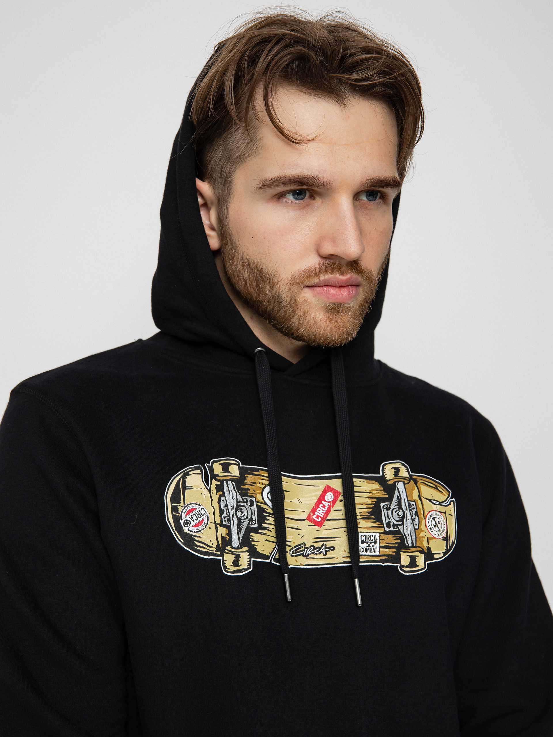 Bluza z kapturem Circa Skateboard HD (black)