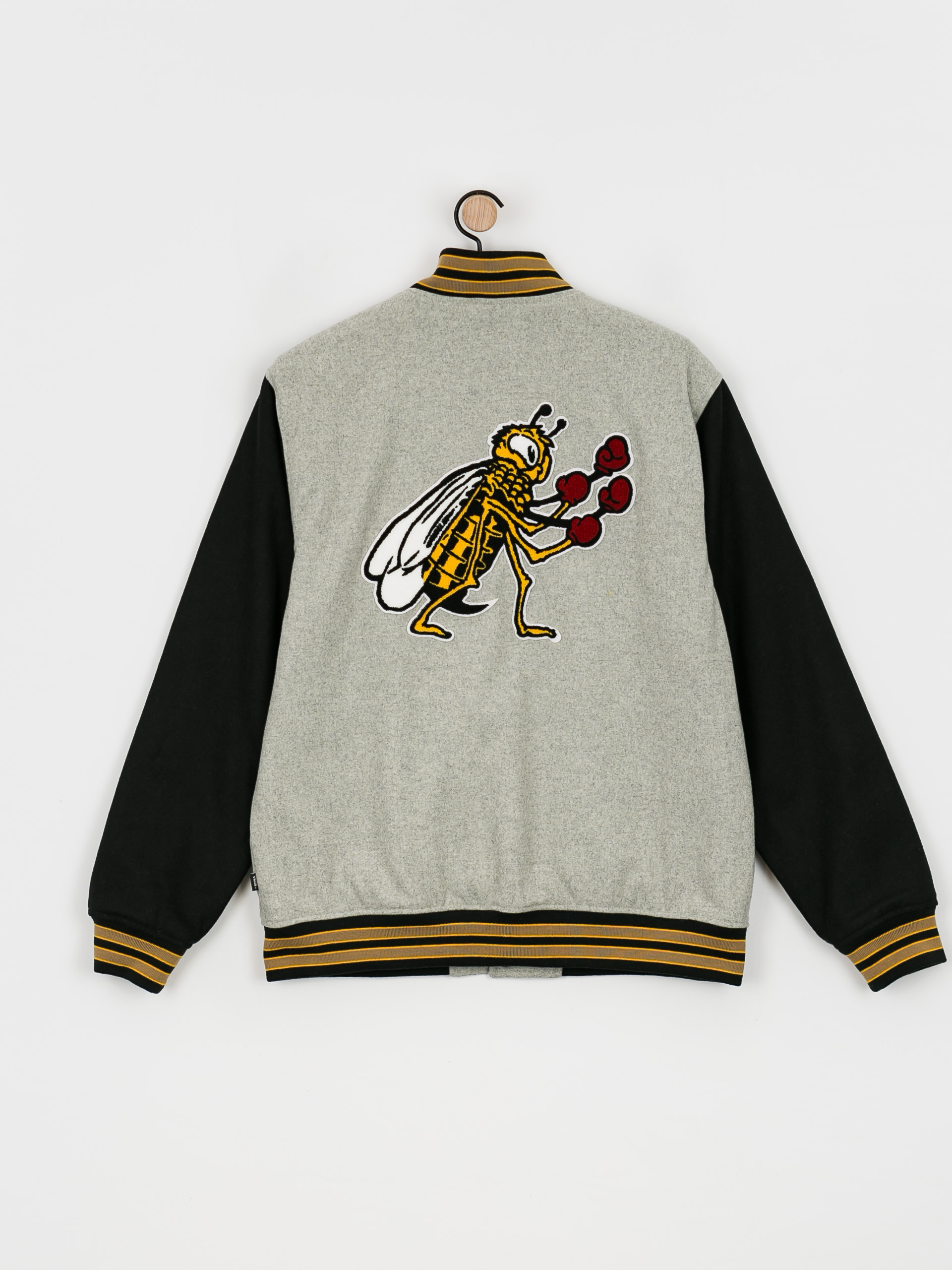 Kurtka Vans Checkerboard Research Varsity (checkerboard research charcoal heather/b)
