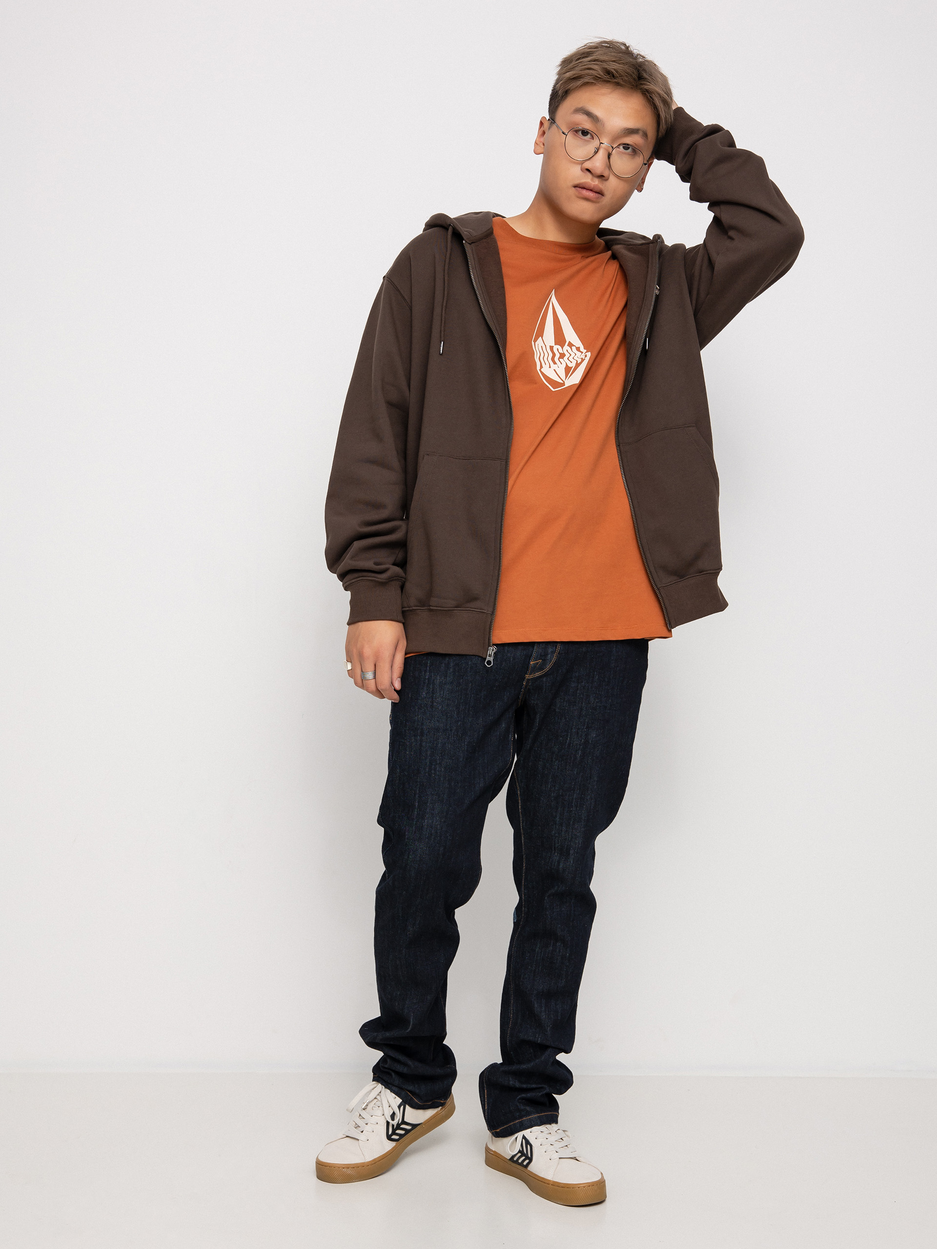 Bluza Volcom Sngl Stn Zip (dark brown)