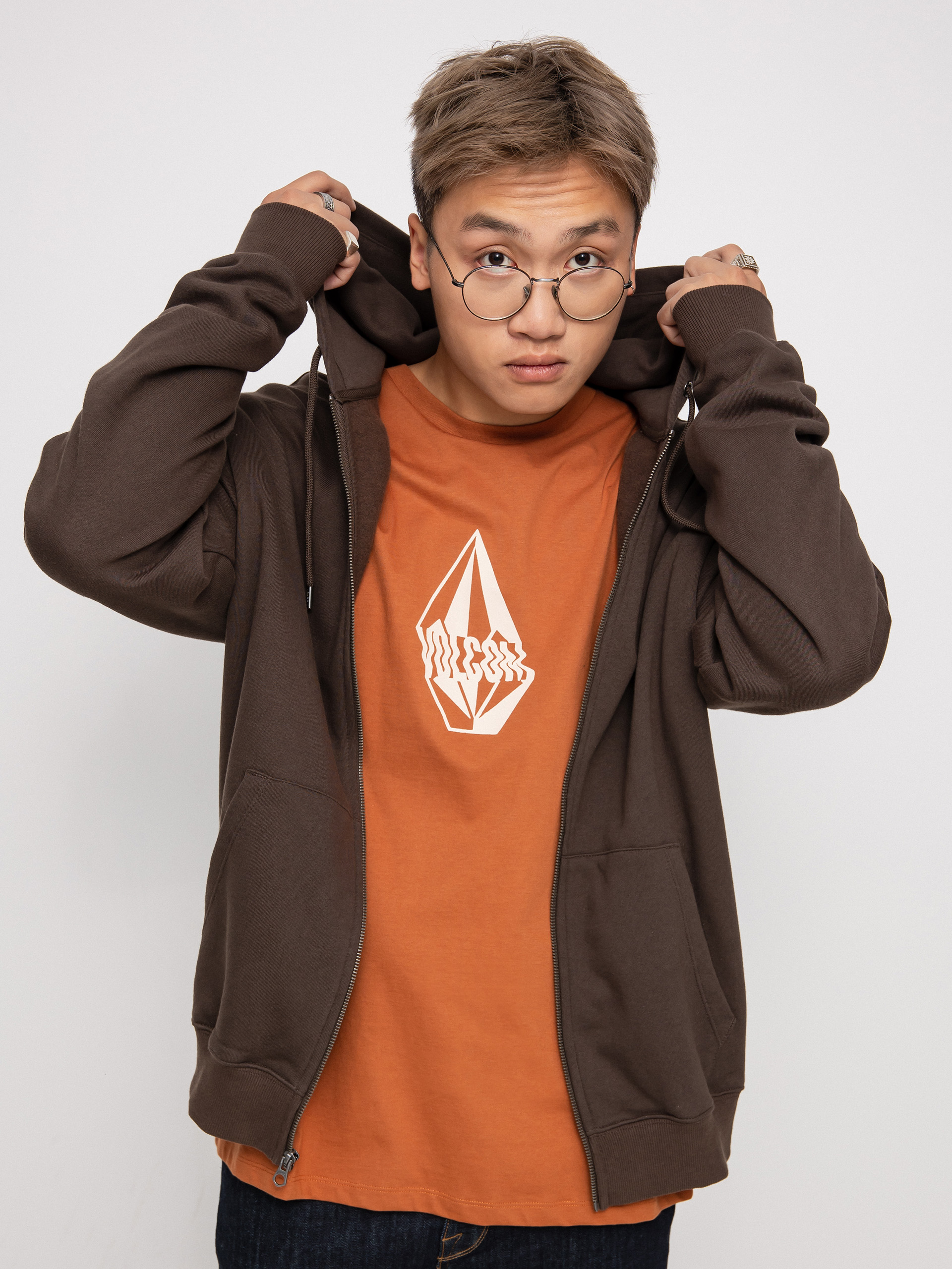 Bluza Volcom Sngl Stn Zip (dark brown)