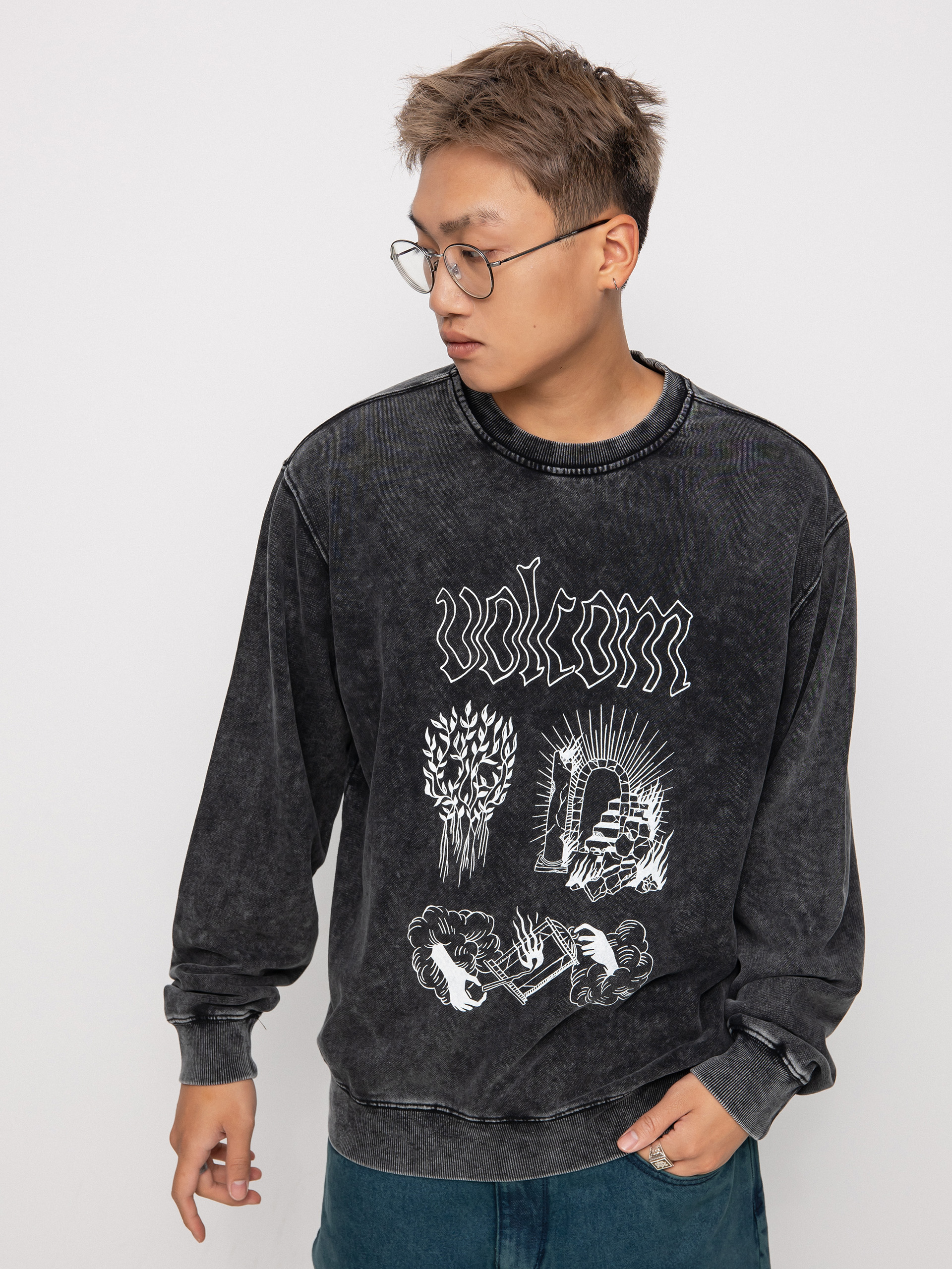Bluza Volcom Fa Vaderetro Crew (black)