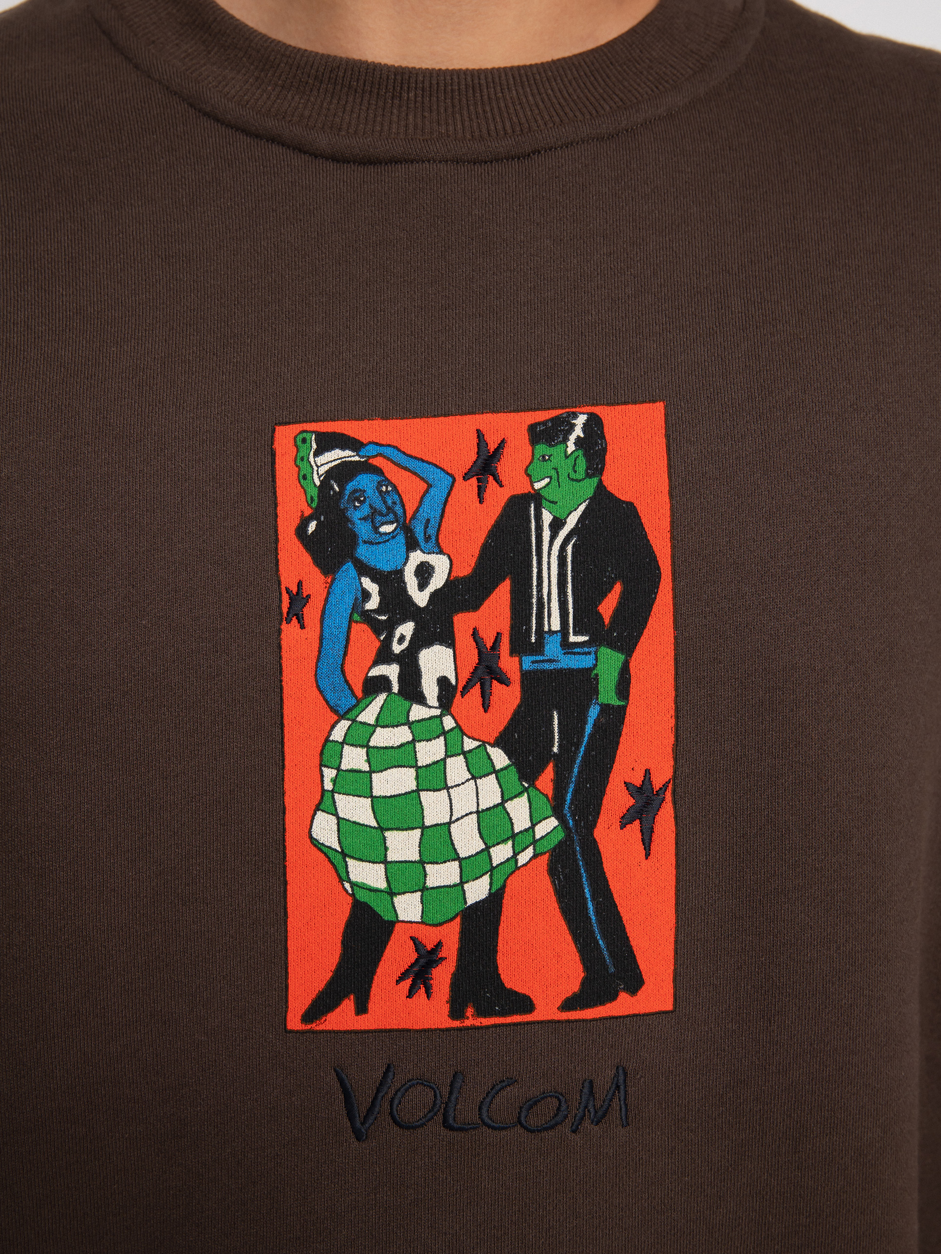 Bluza Volcom Fa Bob Mollema Crew (dark brown)