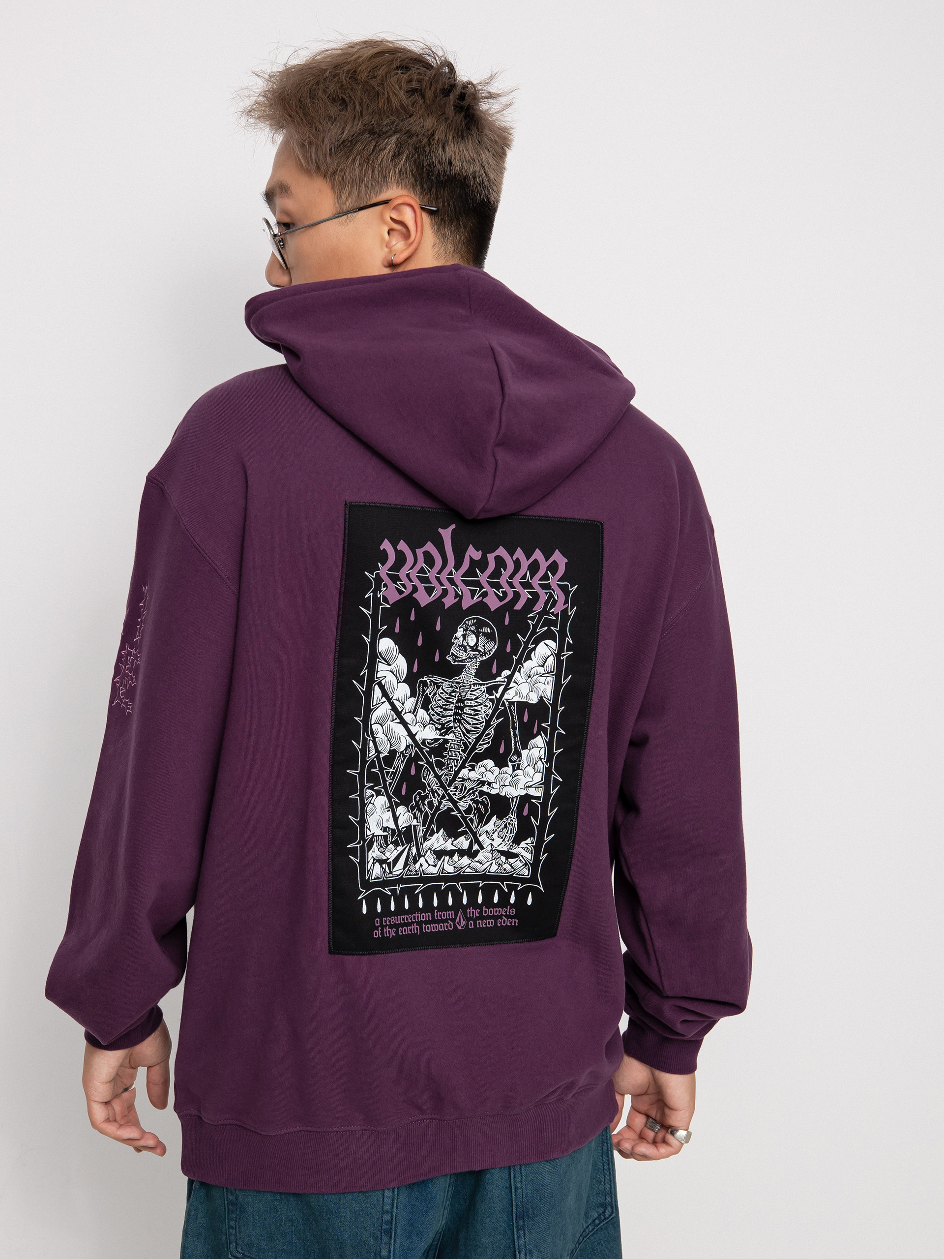Bluza z kapturem Volcom Fa Vaderetro HD (mulberry)