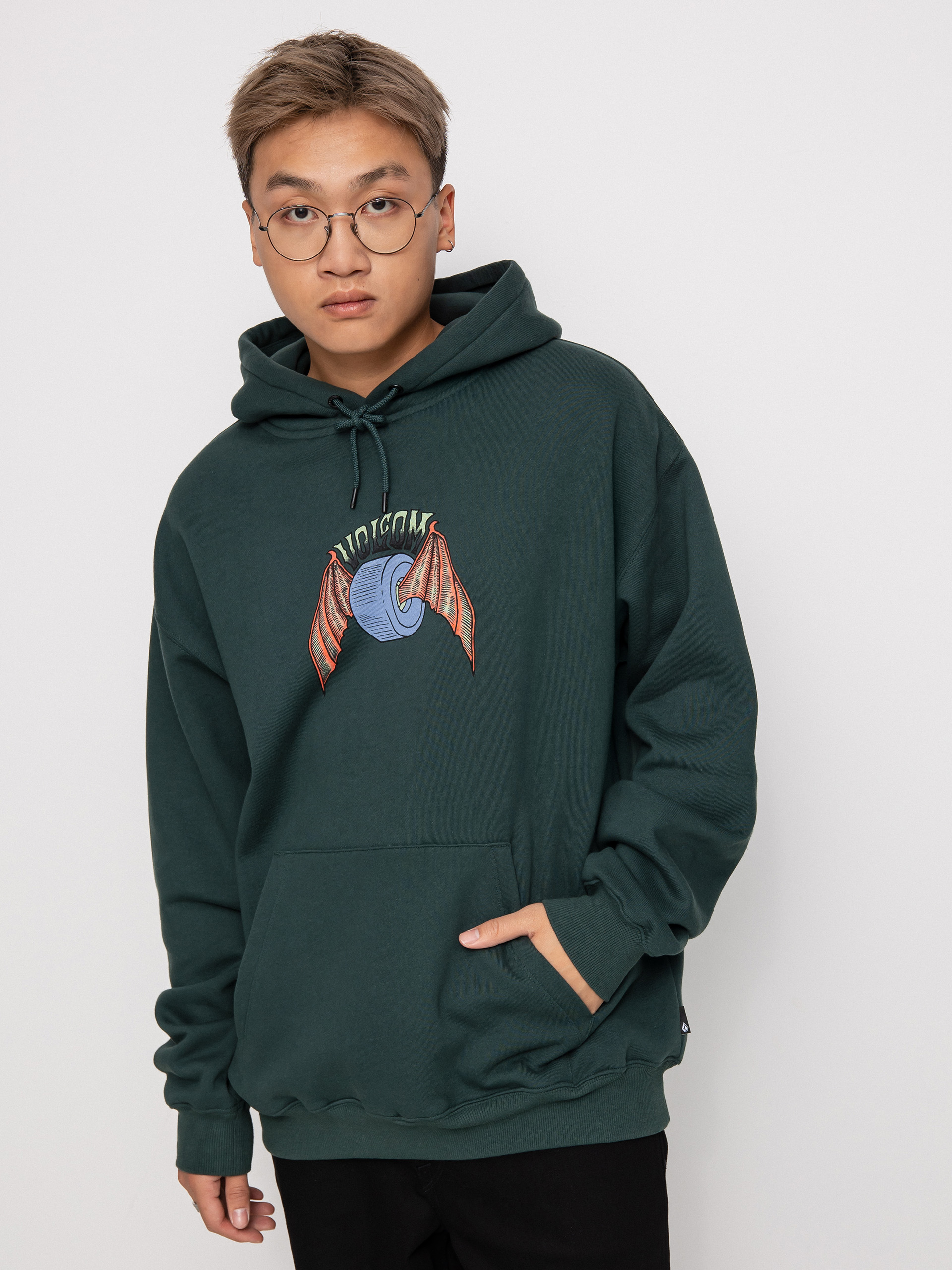 Bluza z kapturem Volcom Hell Wheel HD (cedar green)
