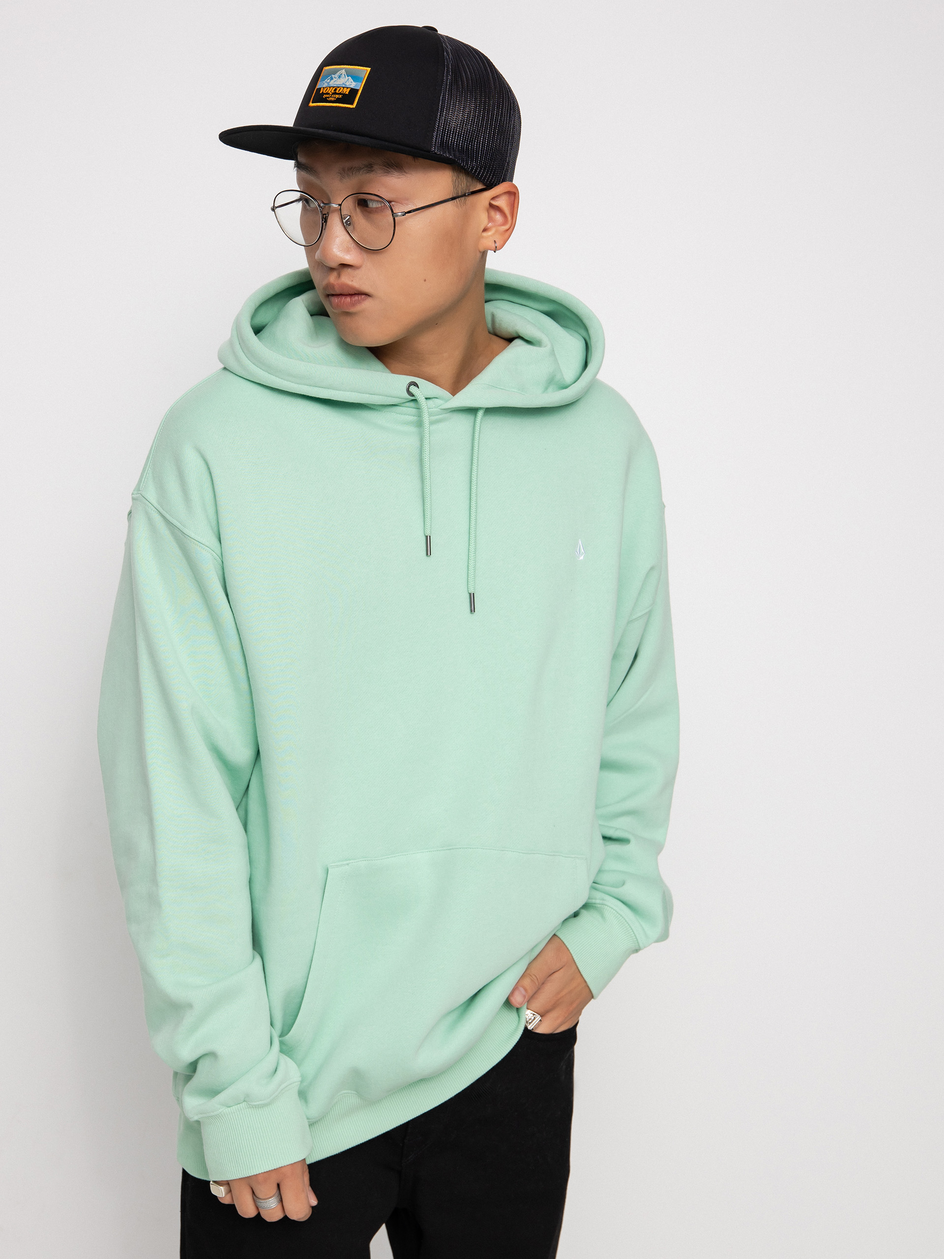 Bluza z kapturem Volcom Single Stone HD (lichen green)