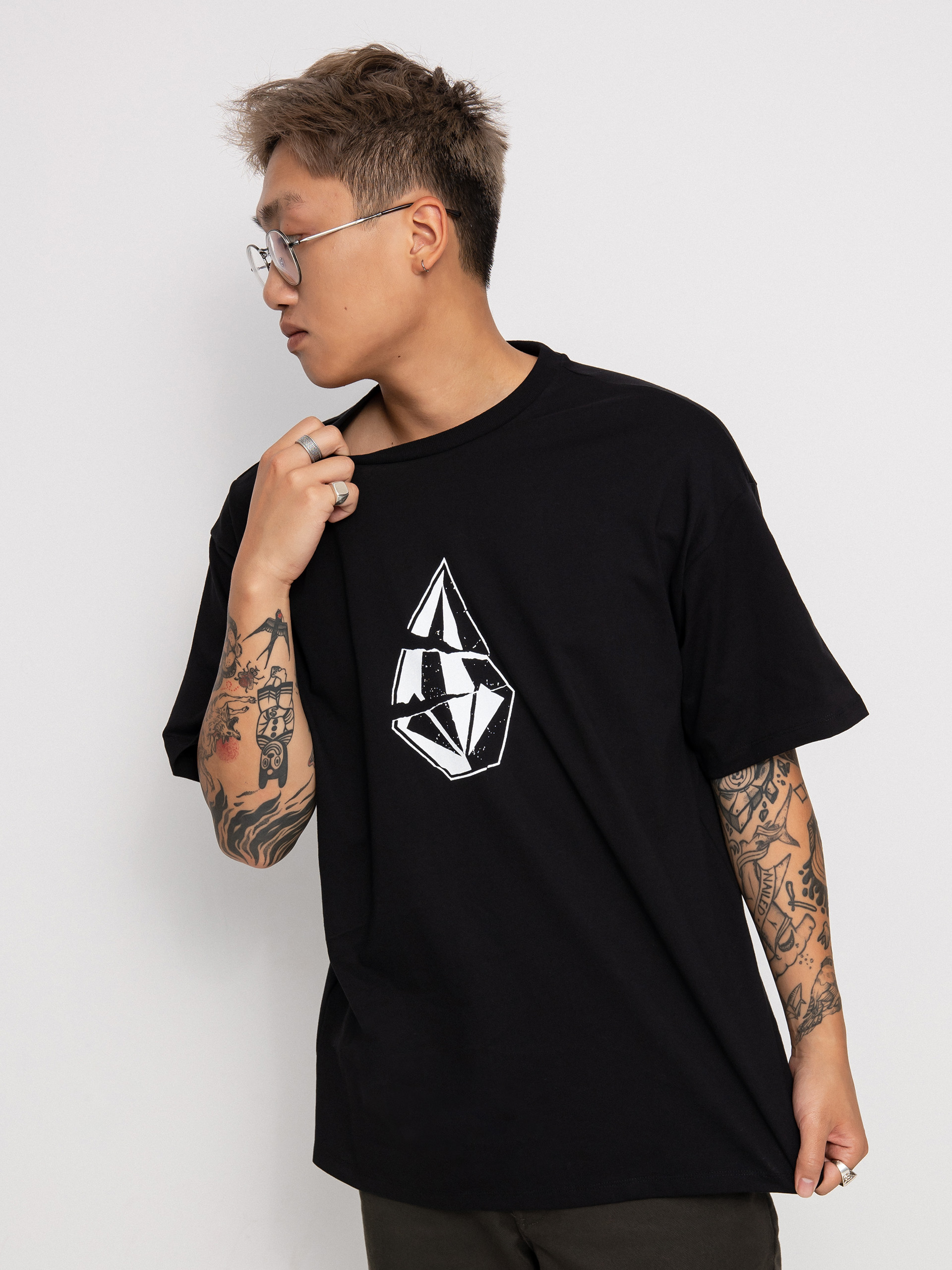 T-shirt Volcom Scratched Stone Lse (black)