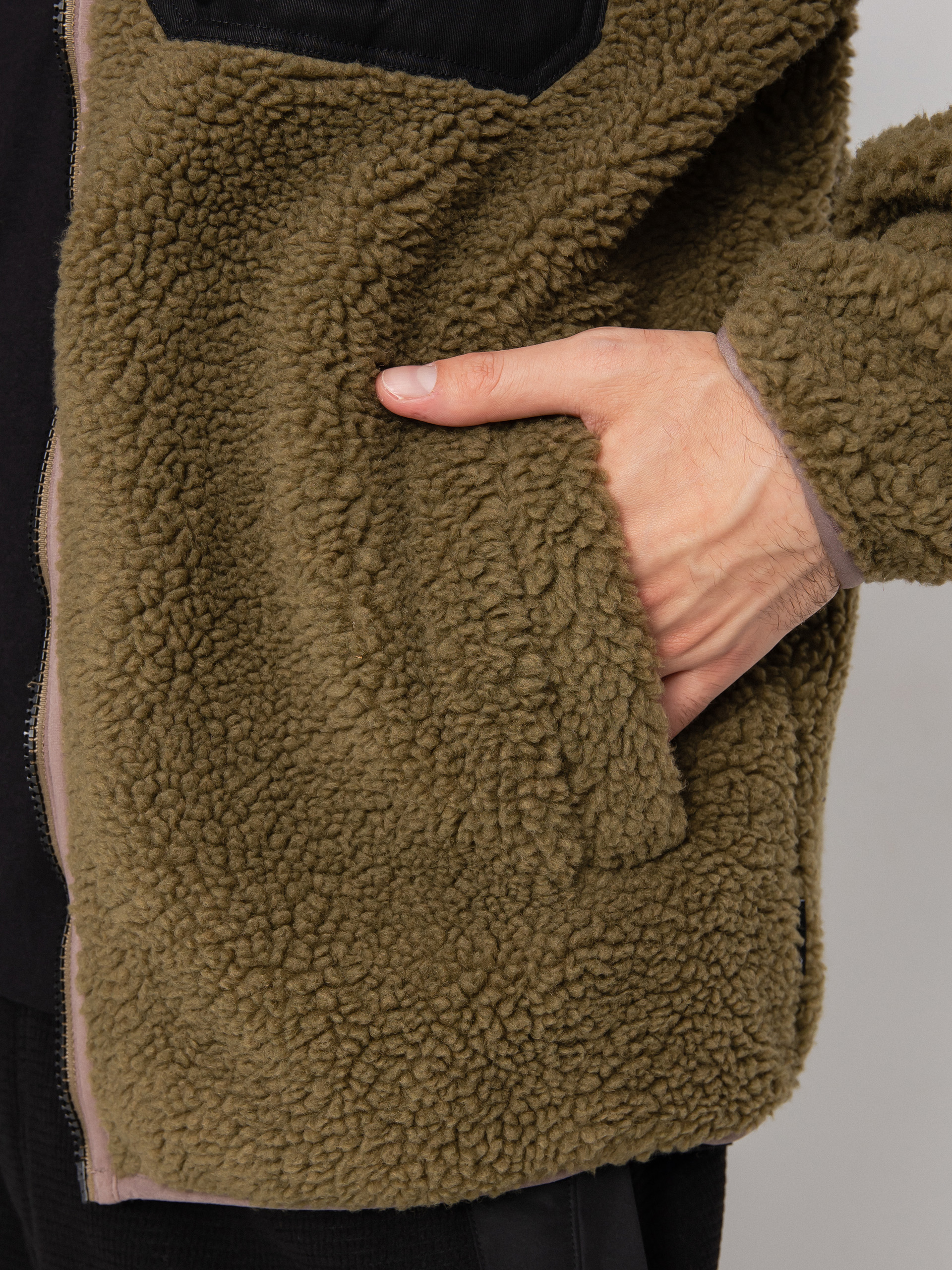 Męski Polar Volcom Muzzer Fuzzar Zip (service green)