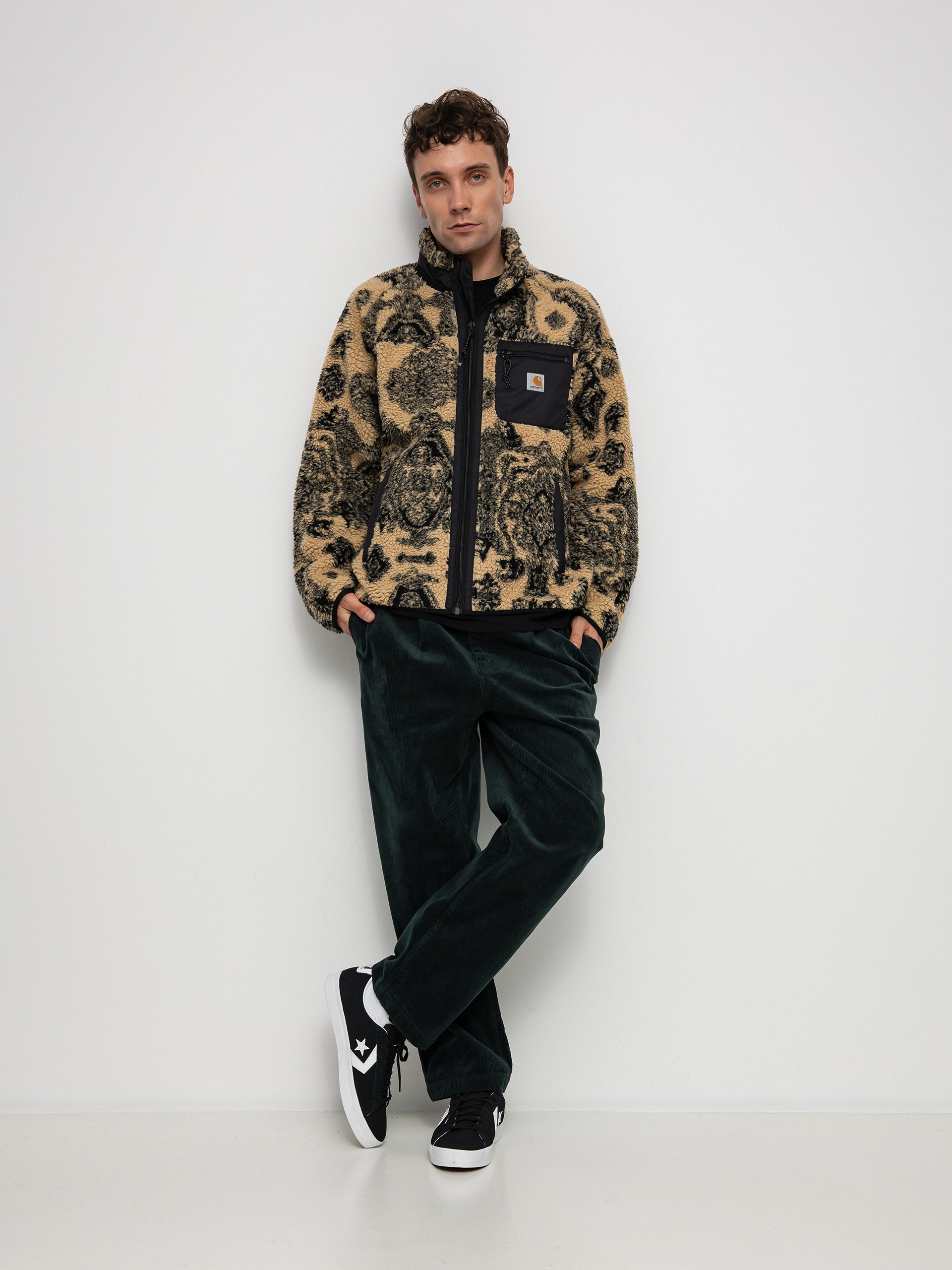 Kurtka Carhartt WIP Prentis Liner (verse jacquard/dusty h brown/soot/black)