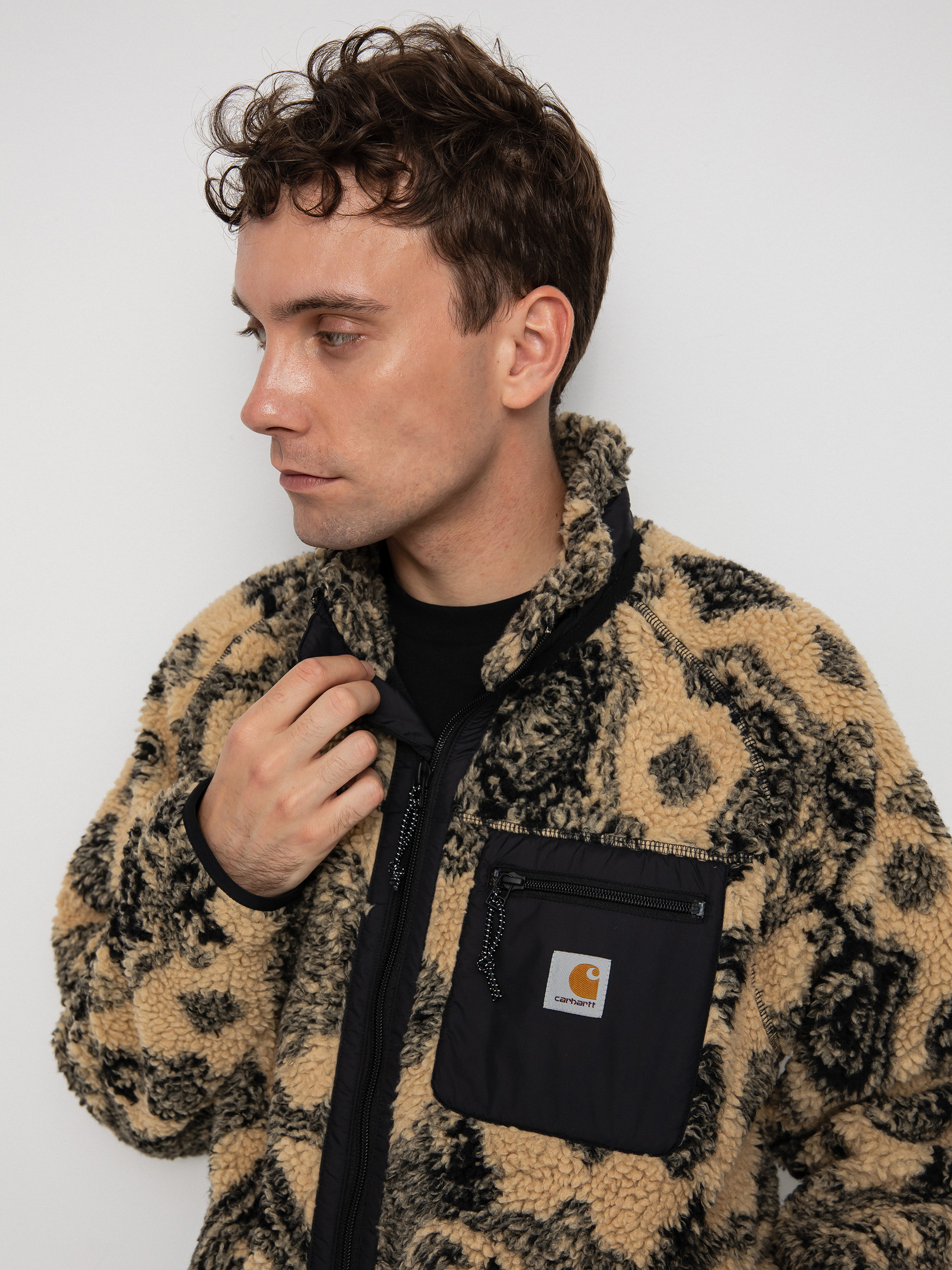 Kurtka Carhartt WIP Prentis Liner (verse jacquard/dusty h brown/soot/black)