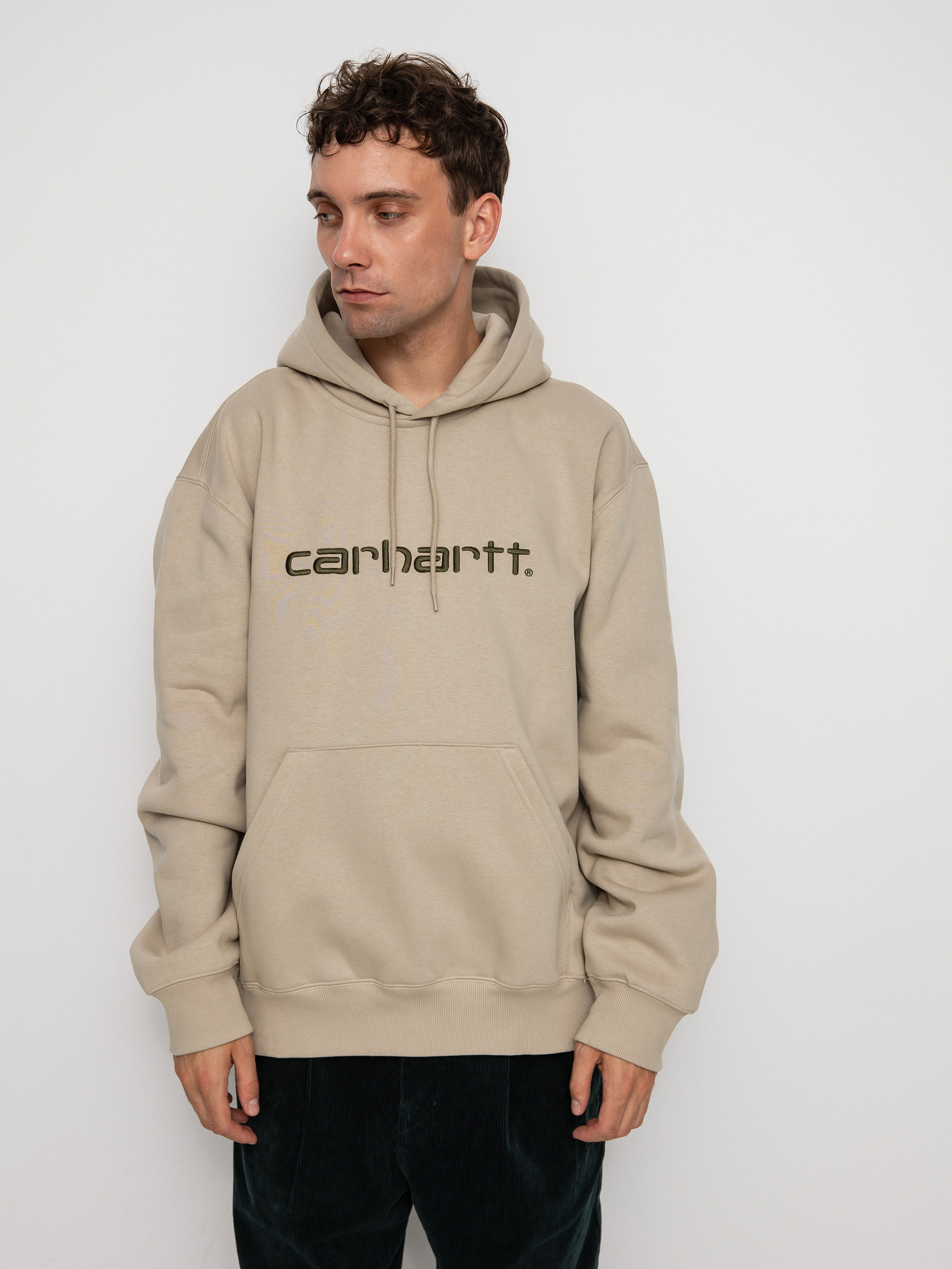Bluza z kapturem Carhartt WIP Carhartt HD (wall/cypress)