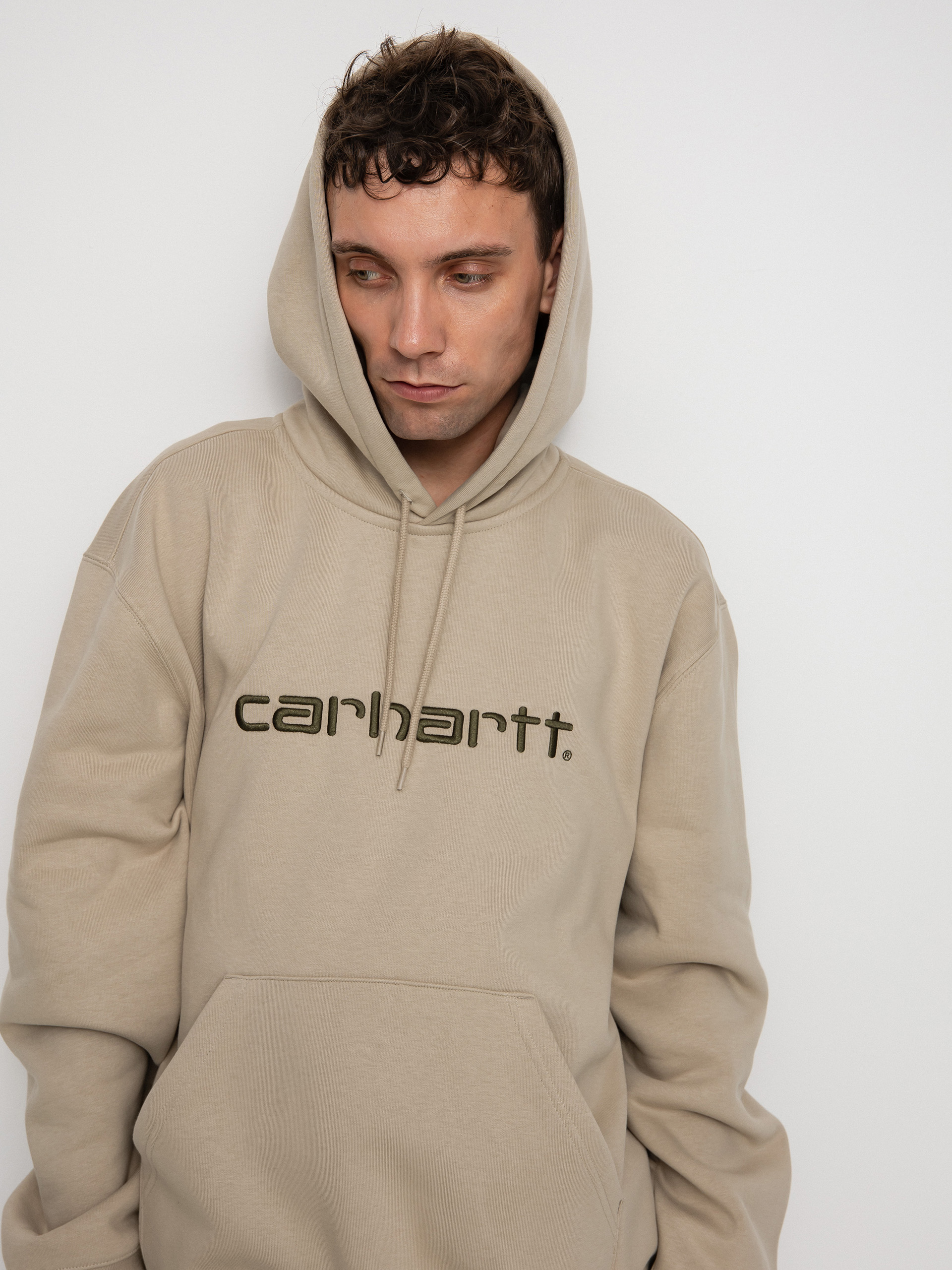 Bluza z kapturem Carhartt WIP Carhartt HD (wall/cypress)
