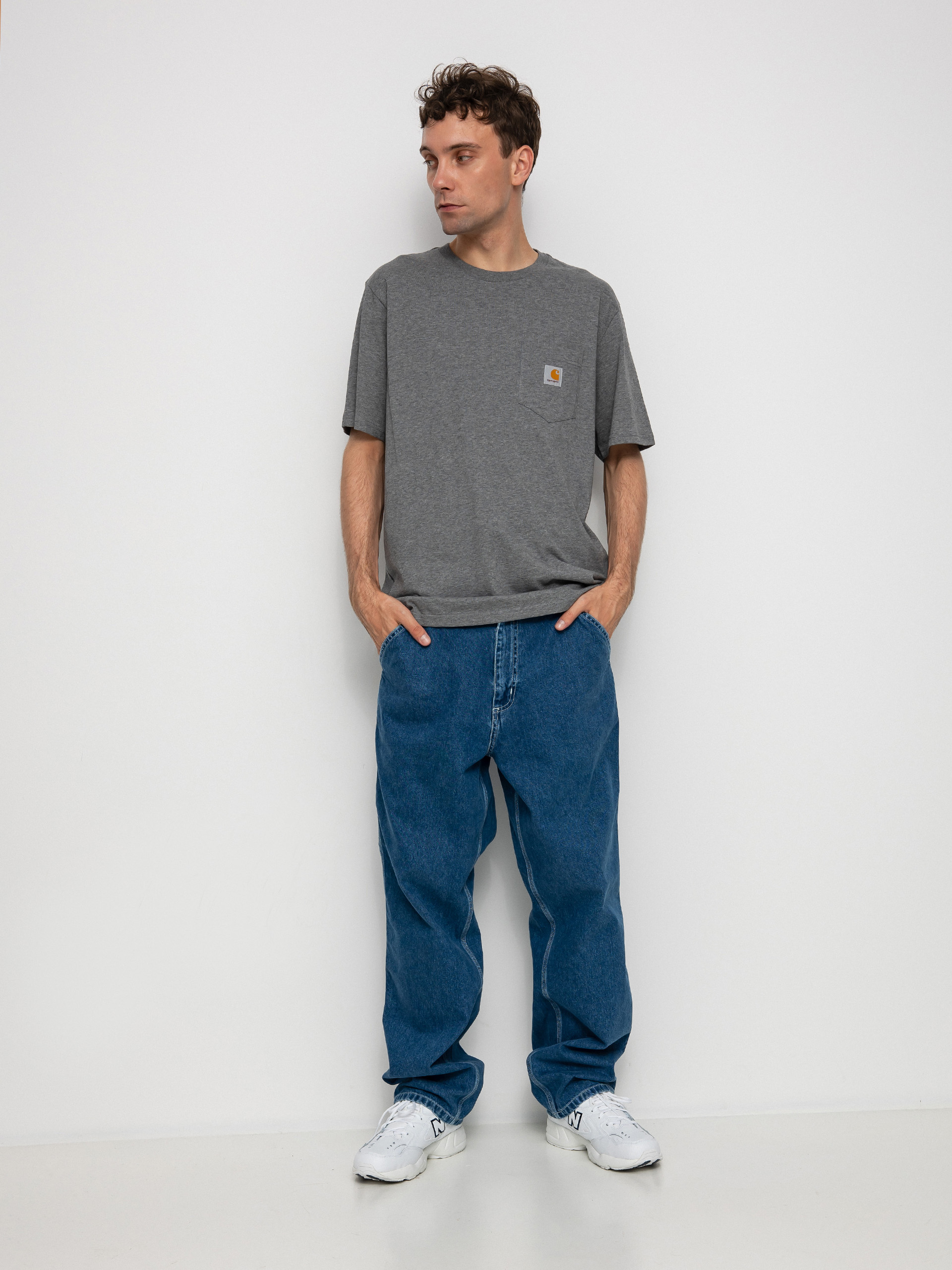 T-shirt Carhartt WIP Pocket (dark grey heather)
