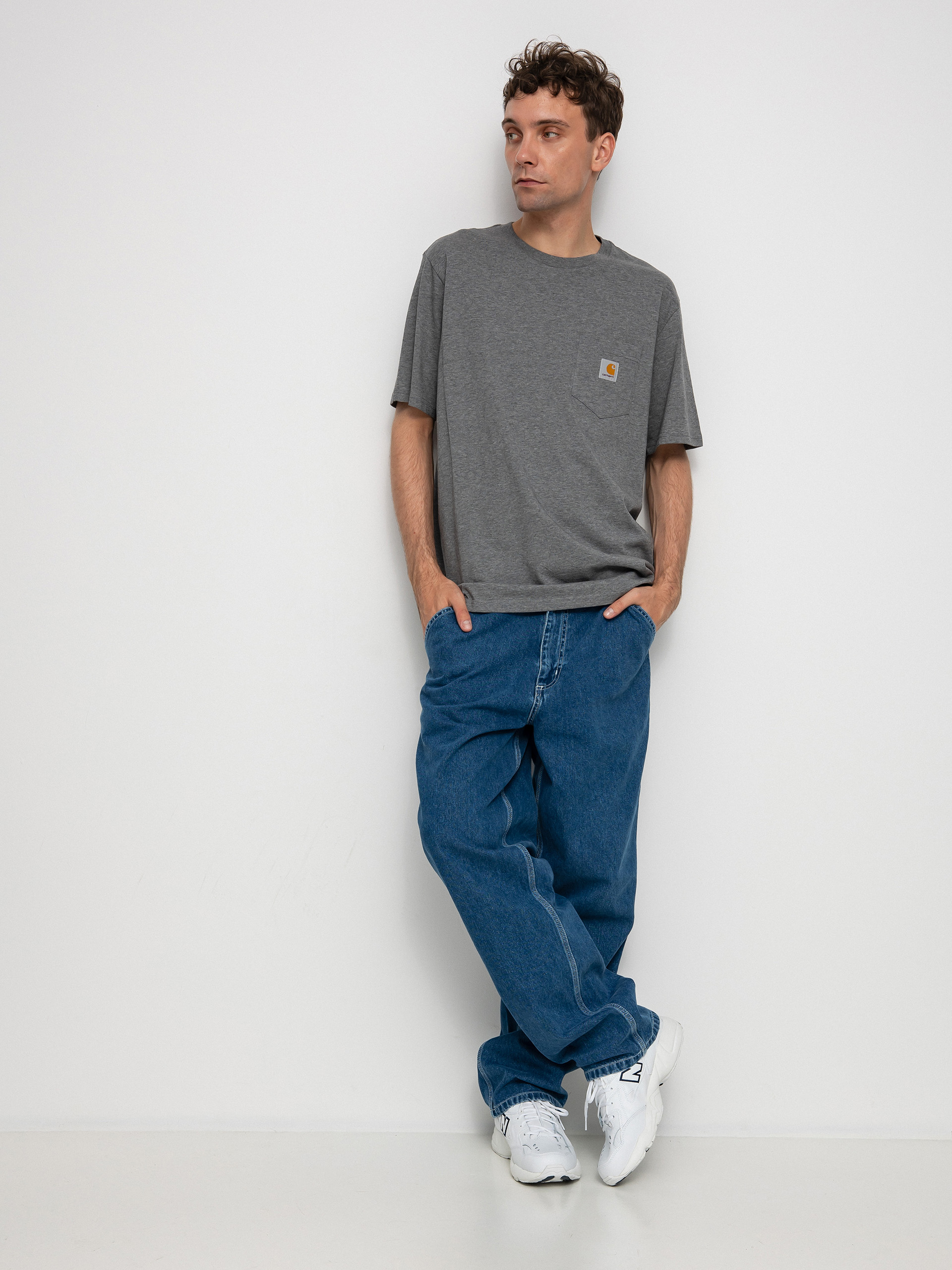 T-shirt Carhartt WIP Pocket (dark grey heather)