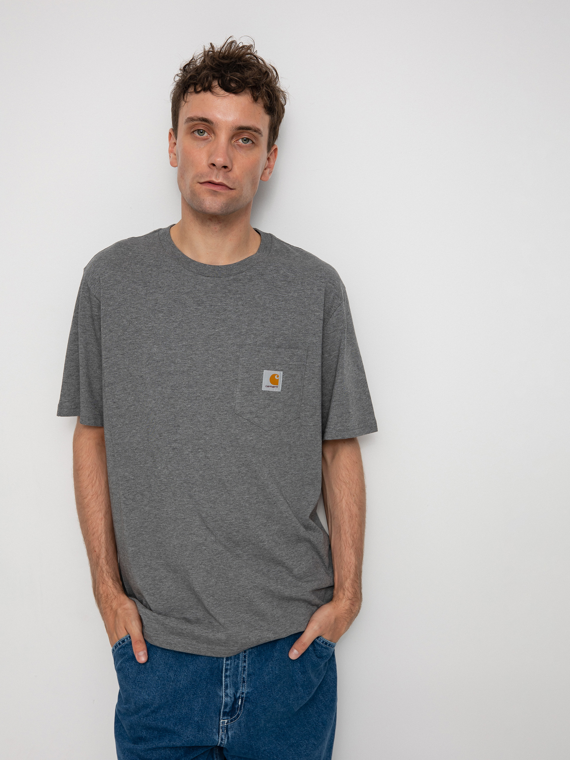 T-shirt Carhartt WIP Pocket (dark grey heather)