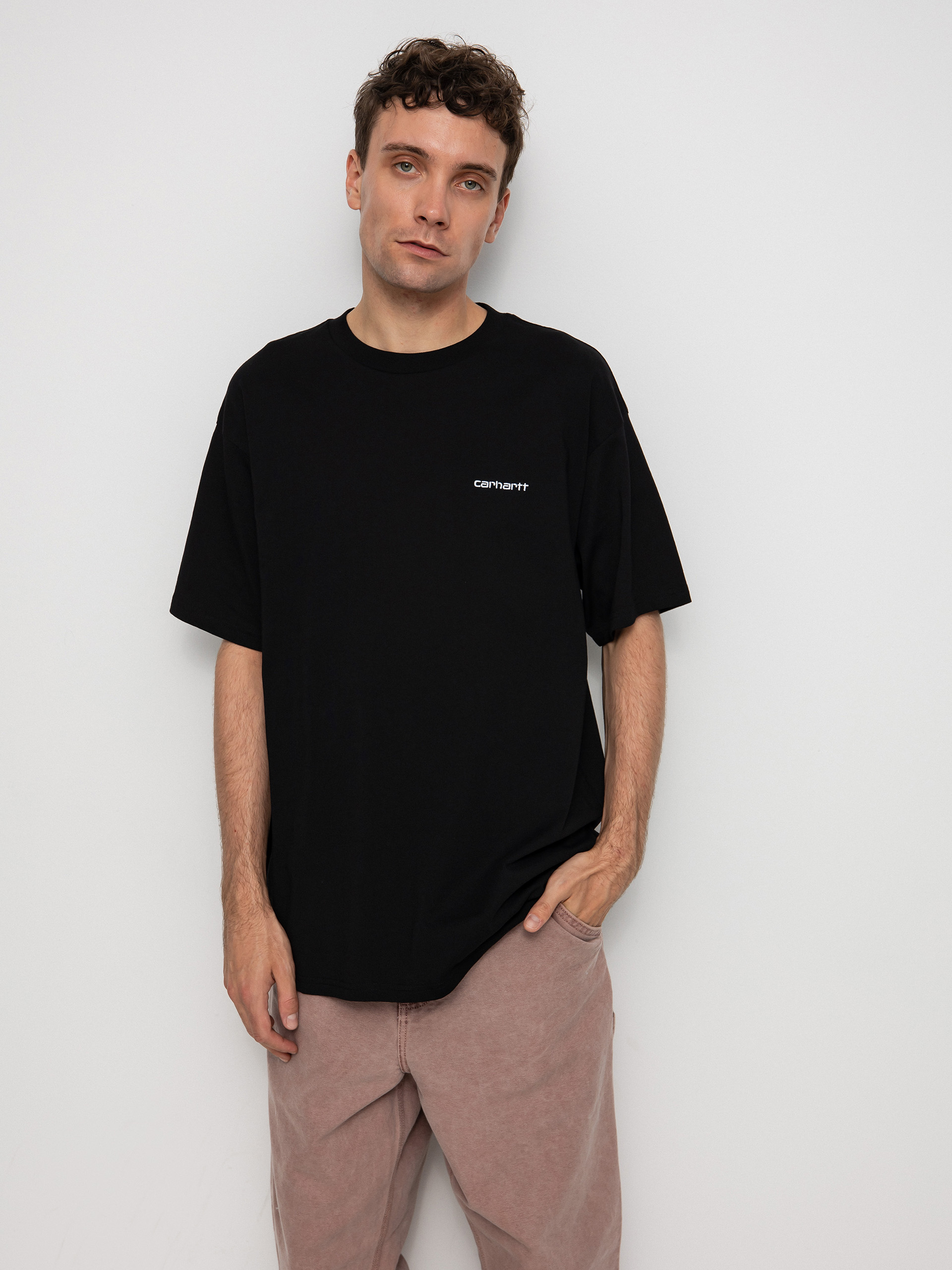 T-shirt Carhartt WIP Script Embroidery (black/white)