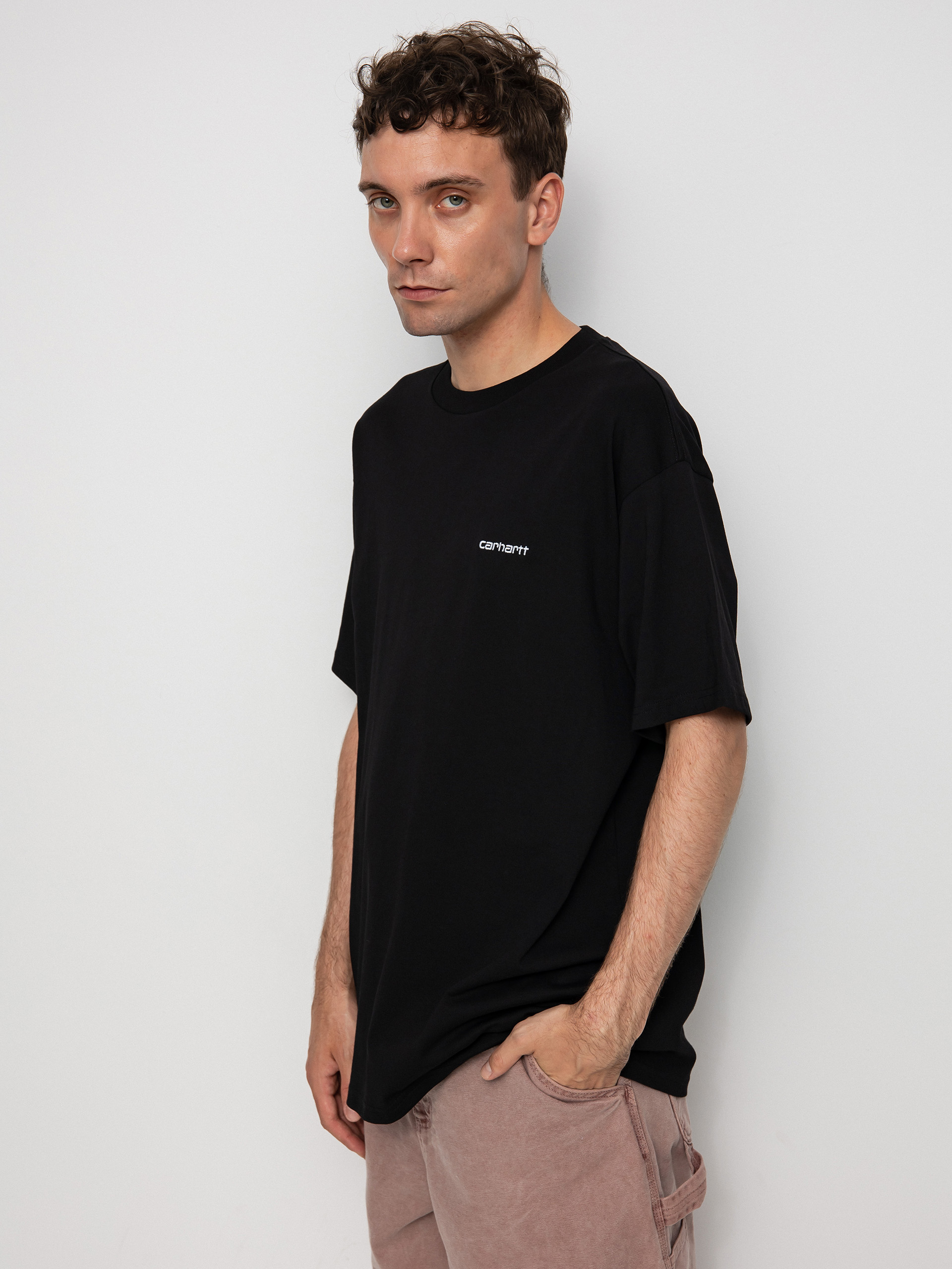 T-shirt Carhartt WIP Script Embroidery (black/white)