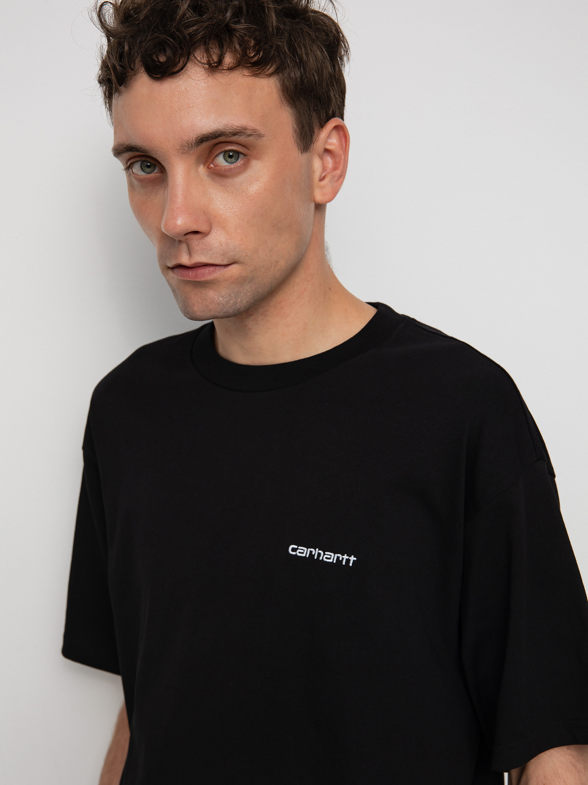 T-shirt Carhartt WIP Script Embroidery (black/white)