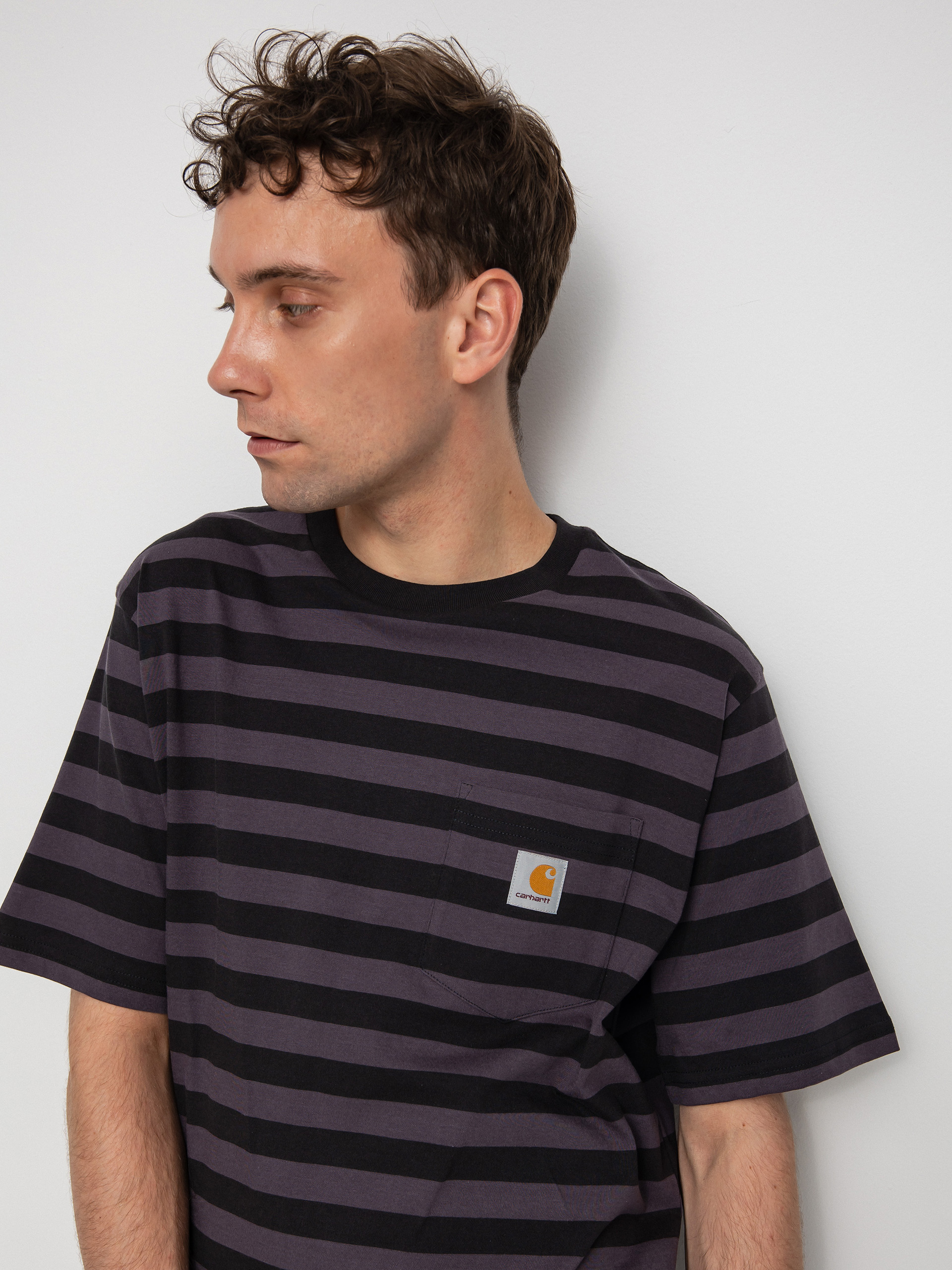 T-shirt Carhartt WIP Merrick Pocket (merrick stripe/soot/artichoke)