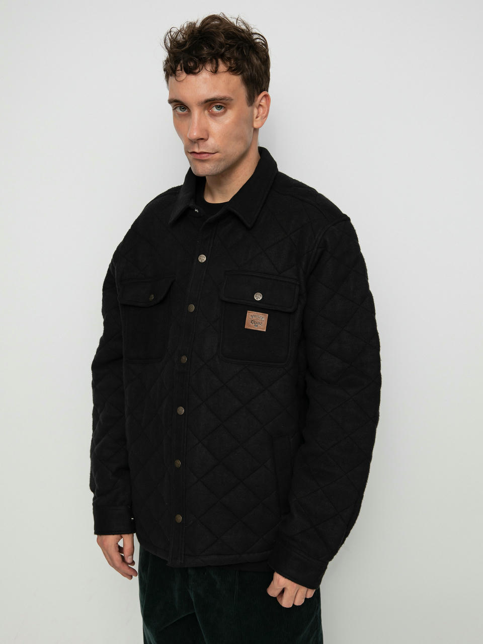 Kurtka Brixton Coors Cass Quilted Fleece (black)